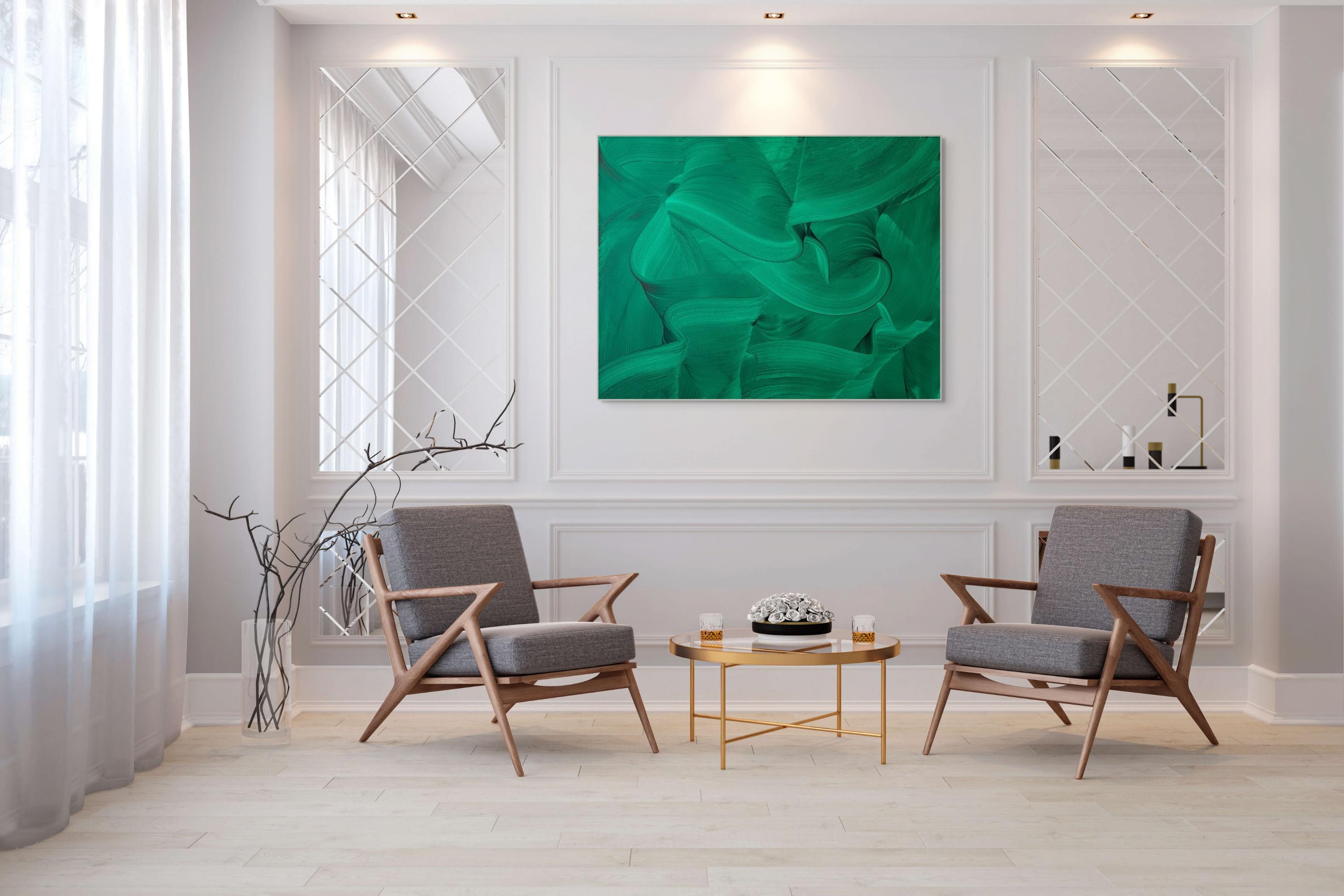 Verdant whispers ( Abstract Painting) For Sale 1