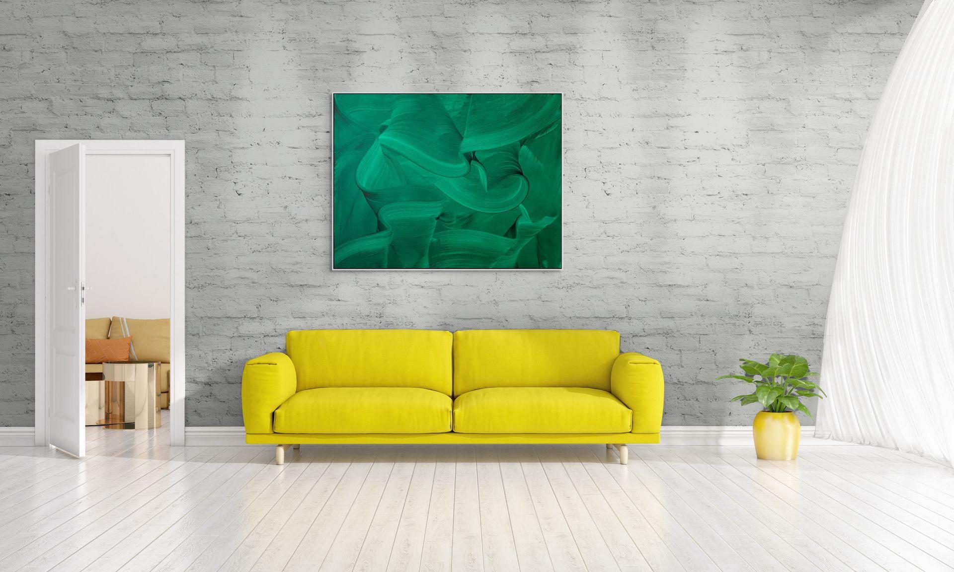 Verdant whispers ( Abstract Painting) For Sale 2