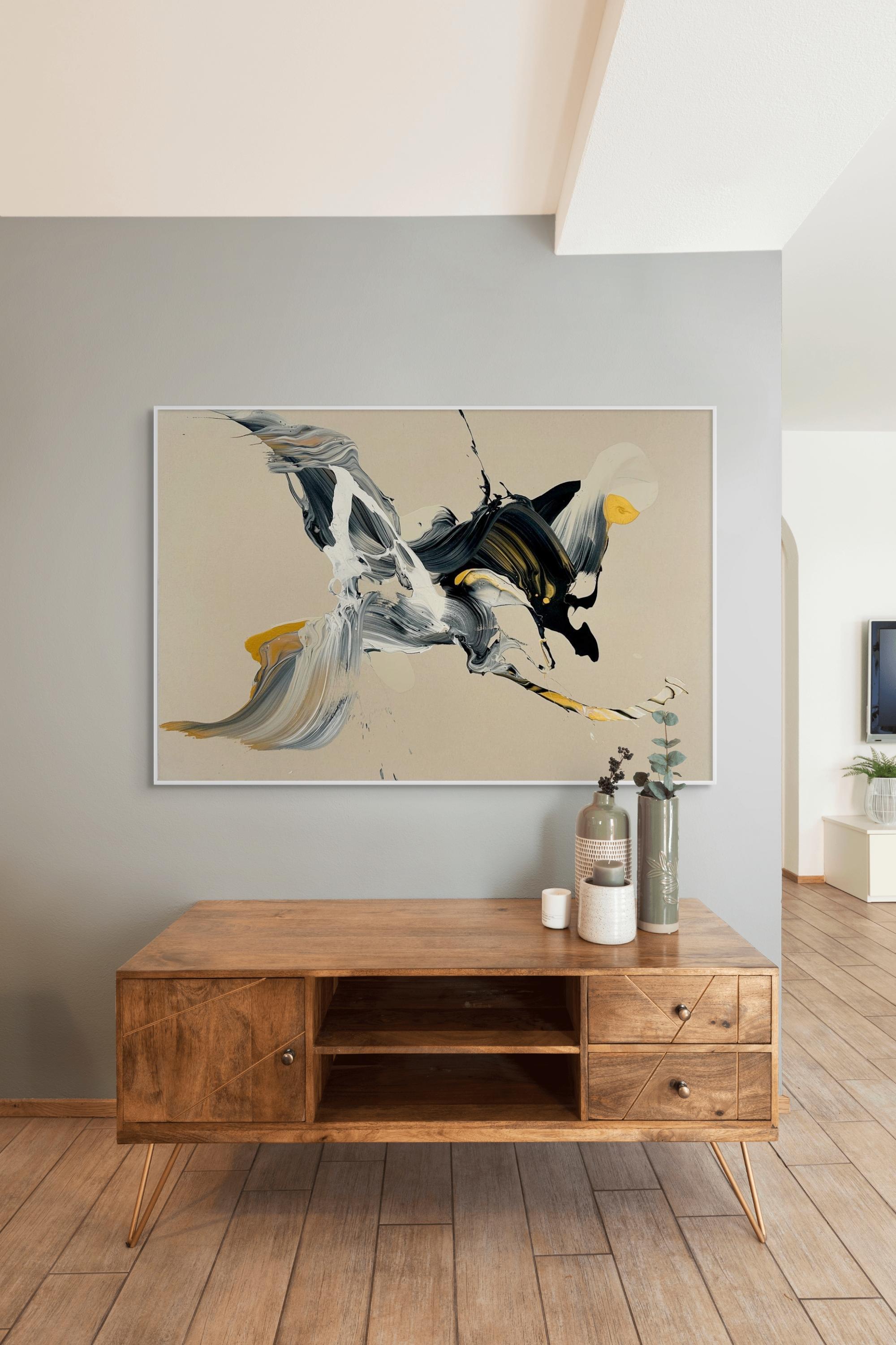 Observándote (Pintura Abstracta) - Painting de Nikolaos Schizas
