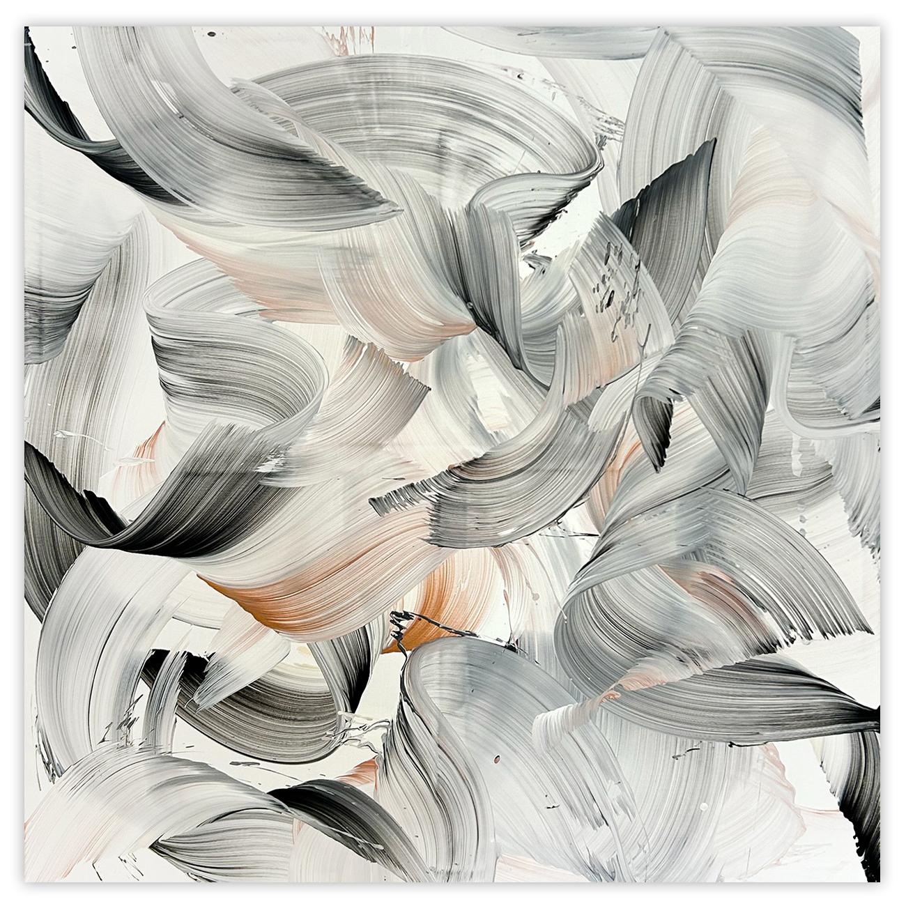 Abstract Painting Nikolaos Schizas - Nuits blanches (peinture abstraite)