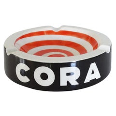 Nikolay Diulgheroff Art Deco ceramic ashtray for CORA vermouth, 1930s