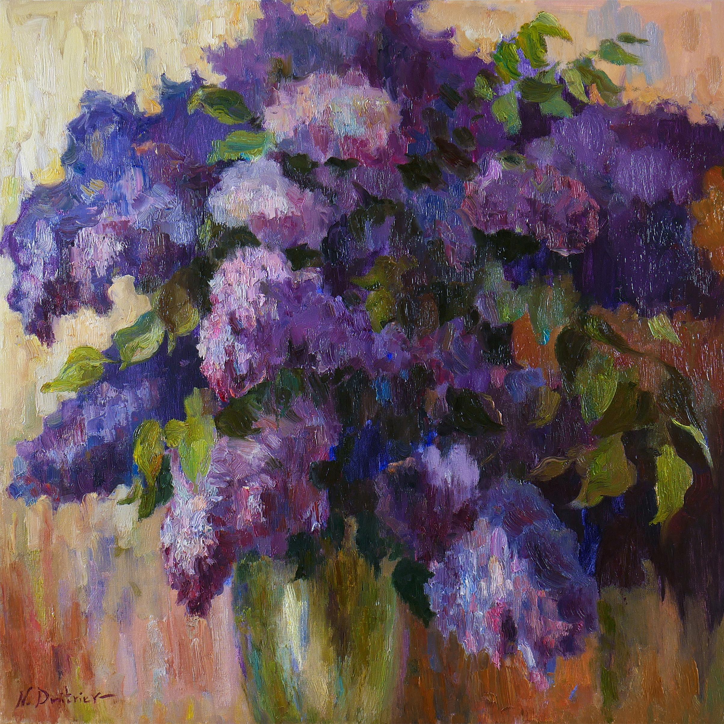 Nikolay Dmitriev Abstract Painting - Lilacs In Vase - painting #1