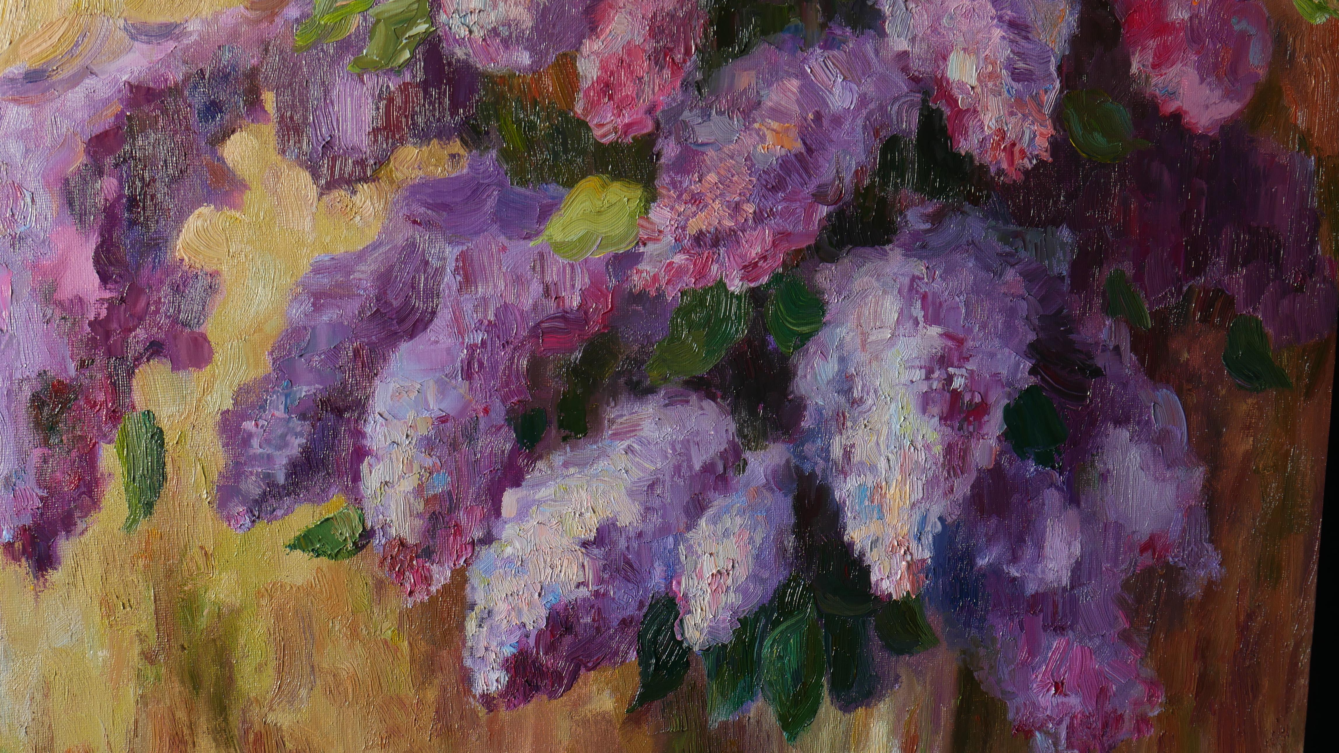 Lilacs In Vase - painting #2 For Sale 2