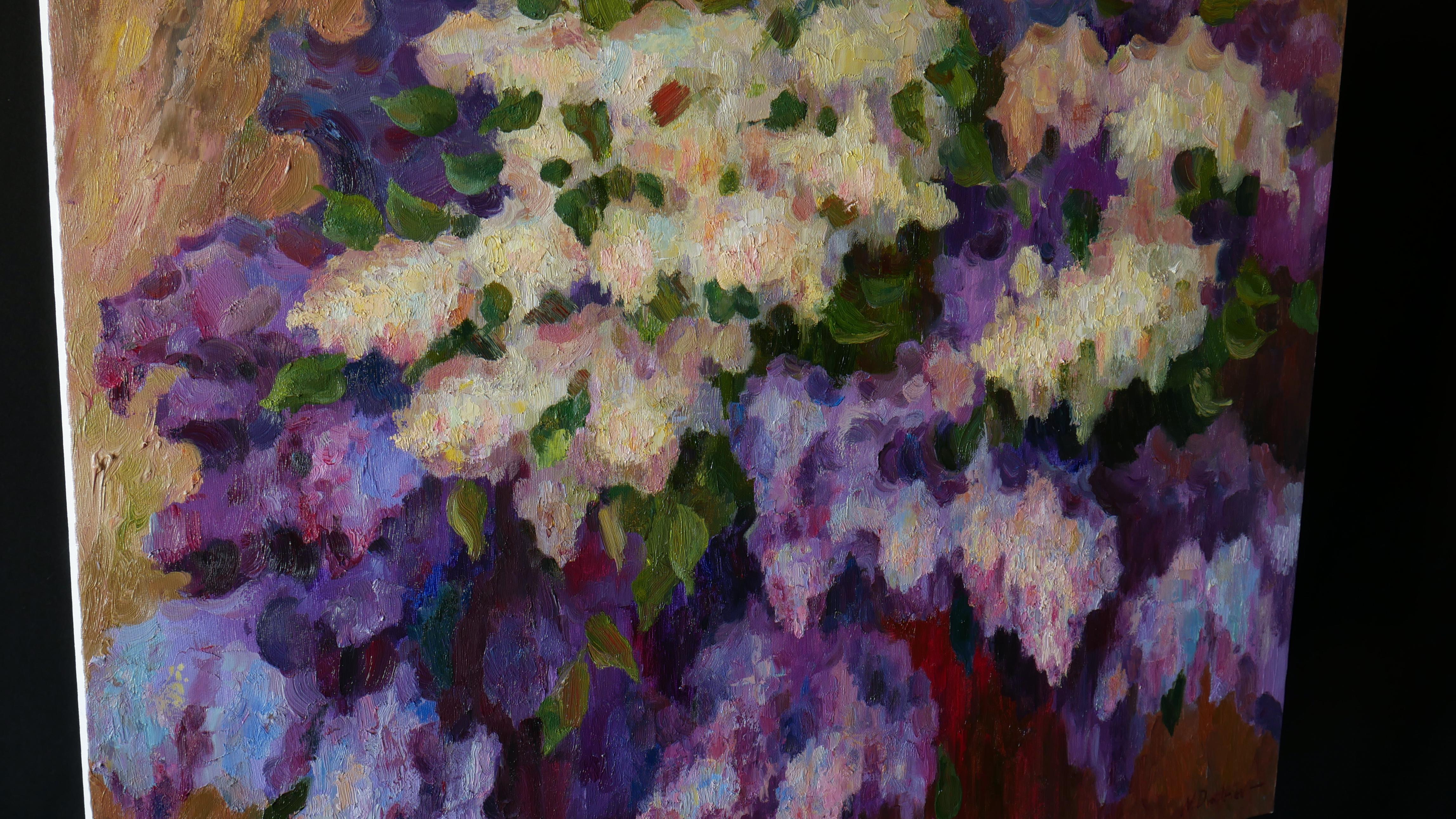 Lush Bouquet Of Lilacs – Gemälde #3 (Abstrakt), Painting, von Nikolay Dmitriev