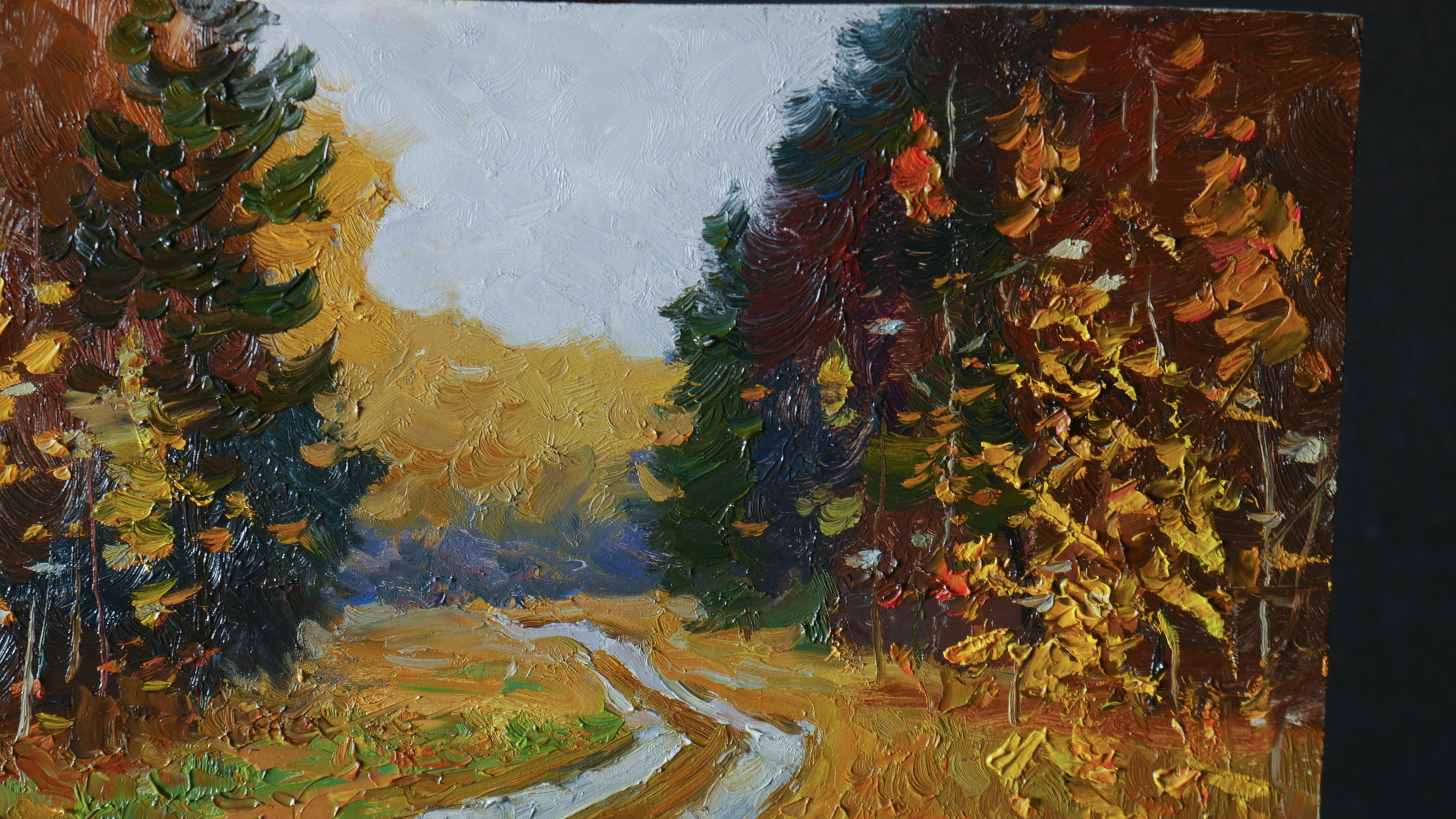 Across The Autumn Forest - autumn landscape painting For Sale 1