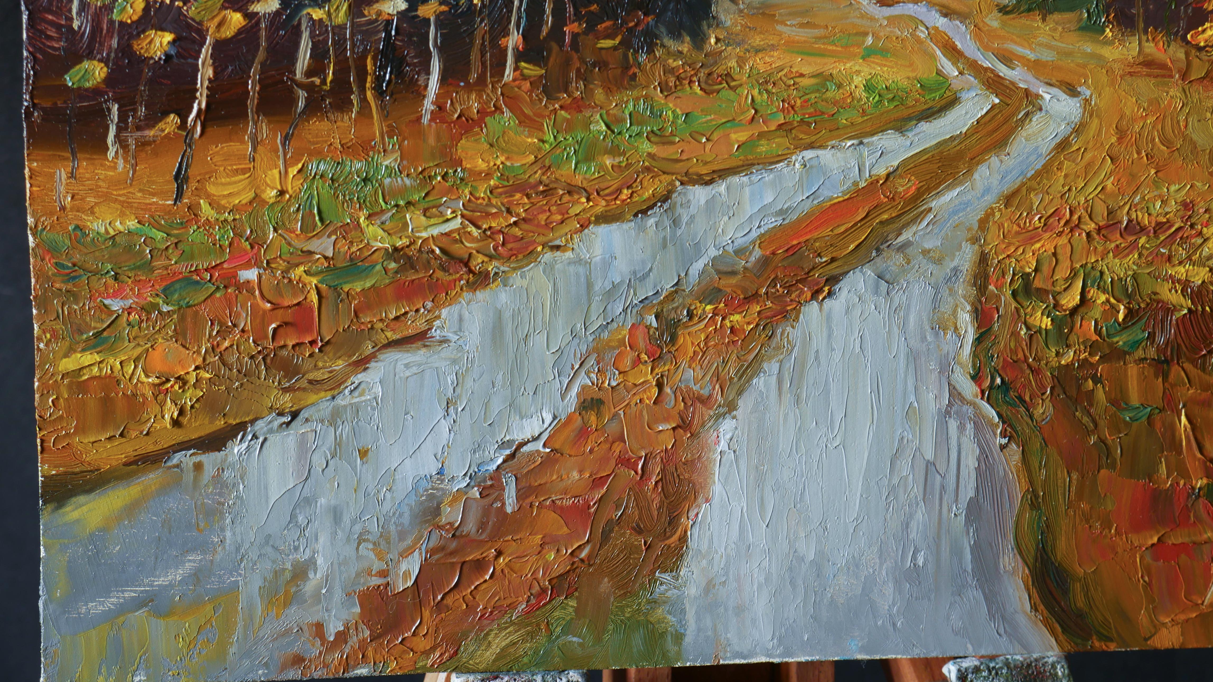 Across The Autumn Forest - autumn landscape painting For Sale 3