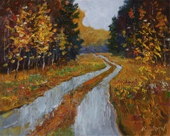 Across The Autumn Forest - autumn landscape painting