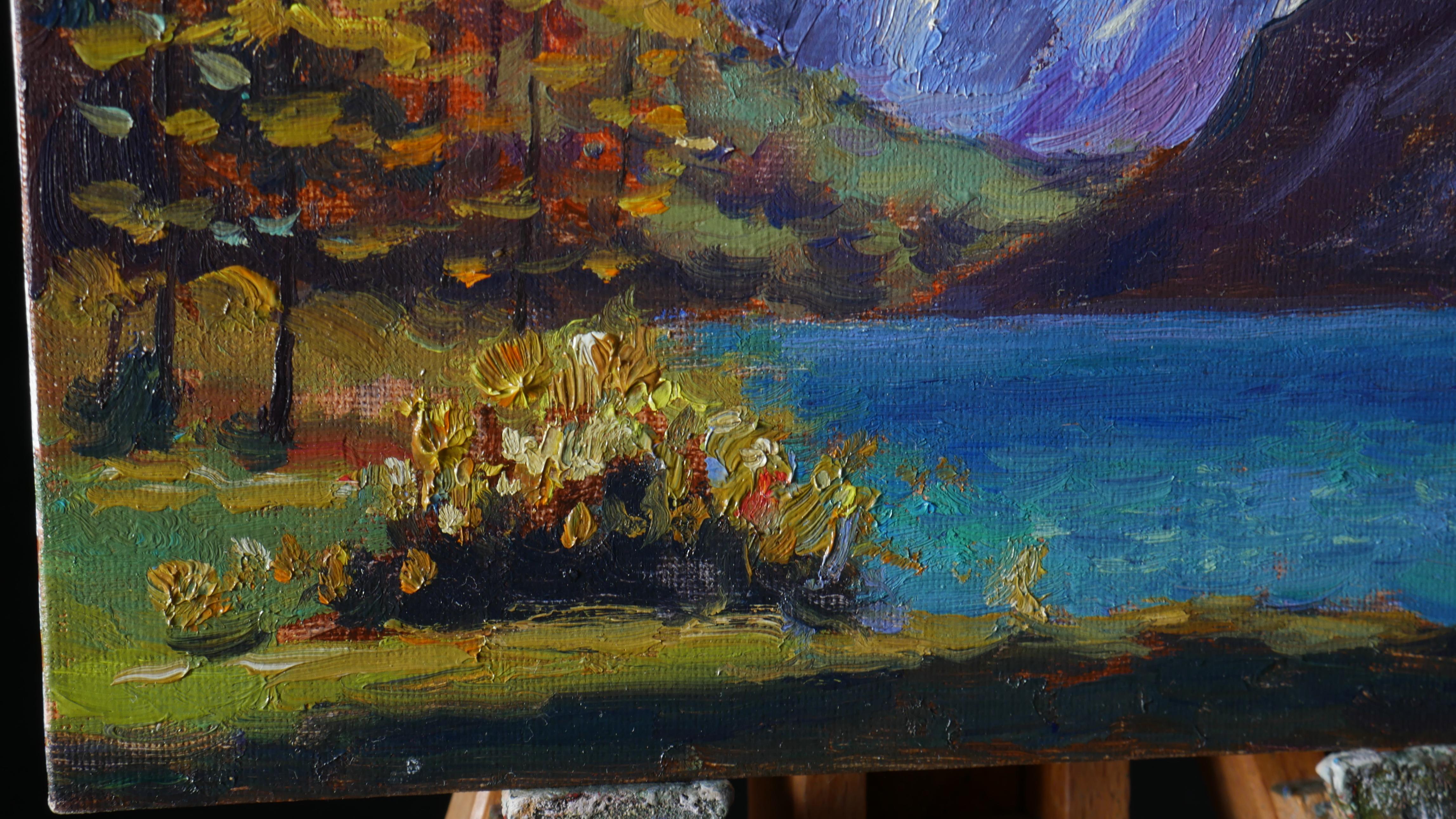 Anong Of The Altai Mountains – originale sonnige Landschaft, Gemälde im Angebot 2