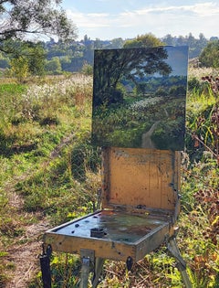 August Midday - impressionist landscape, painting