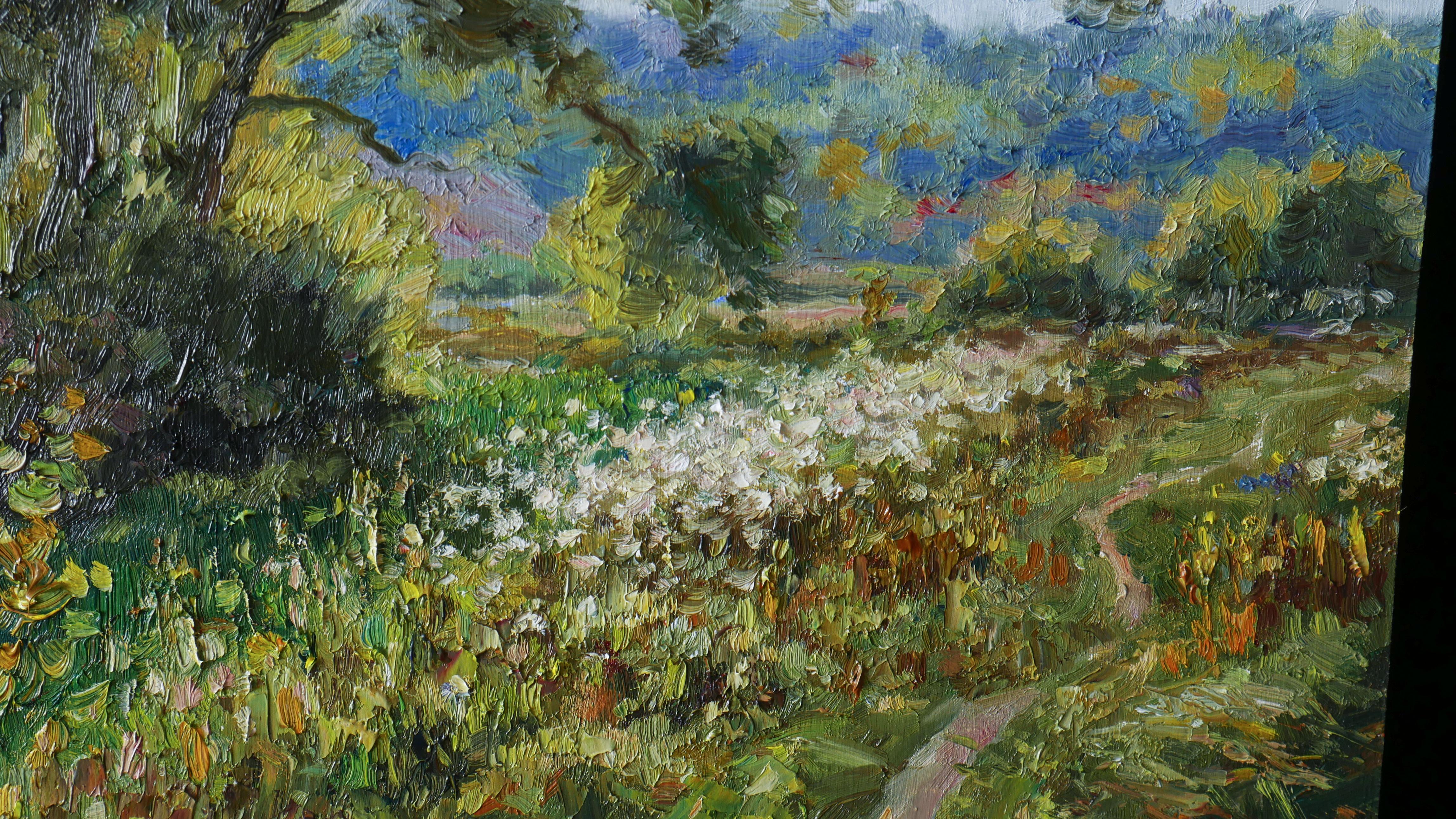 Mediodía de agosto - paisaje impresionista, pintura en venta 1