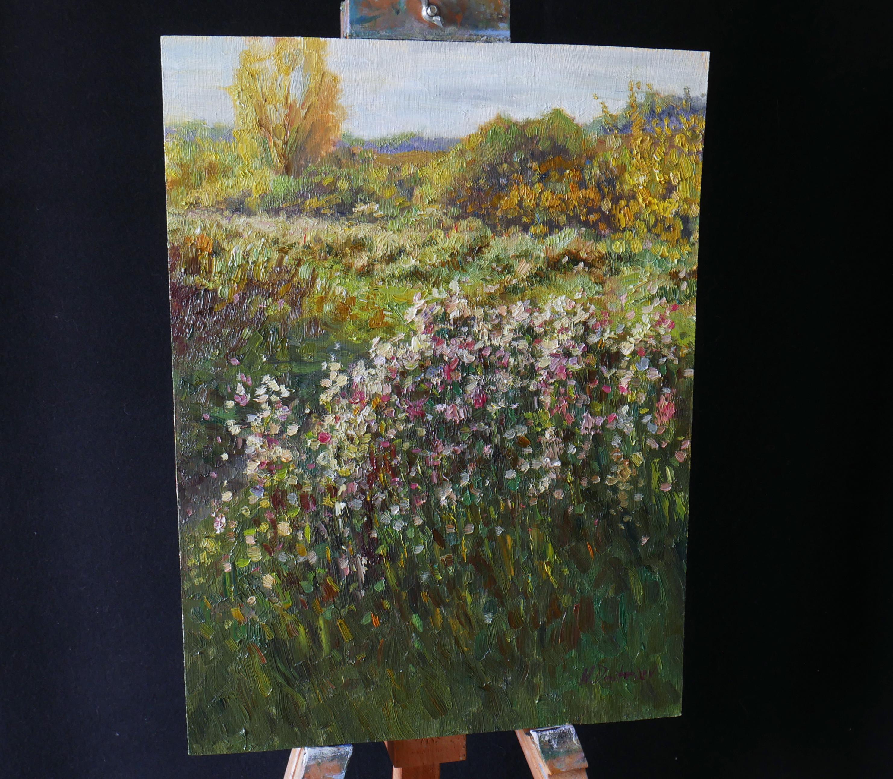 Herbstherbs 1 – impressionistische Landschaft, Gemälde (Impressionismus), Painting, von Nikolay Dmitriev