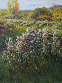 Autumn Herbs 1 - impressionist landscape, painting