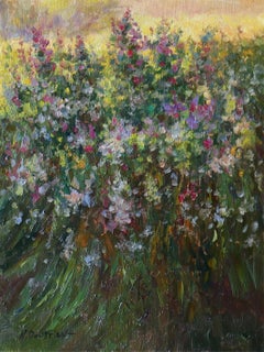 Autumn Herbs 2- impressionist landscape, painting