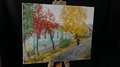 Autumn In Yelets - autumn cityscape painting