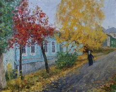 Autumn In Yelets - peinture de paysage urbain d'automne