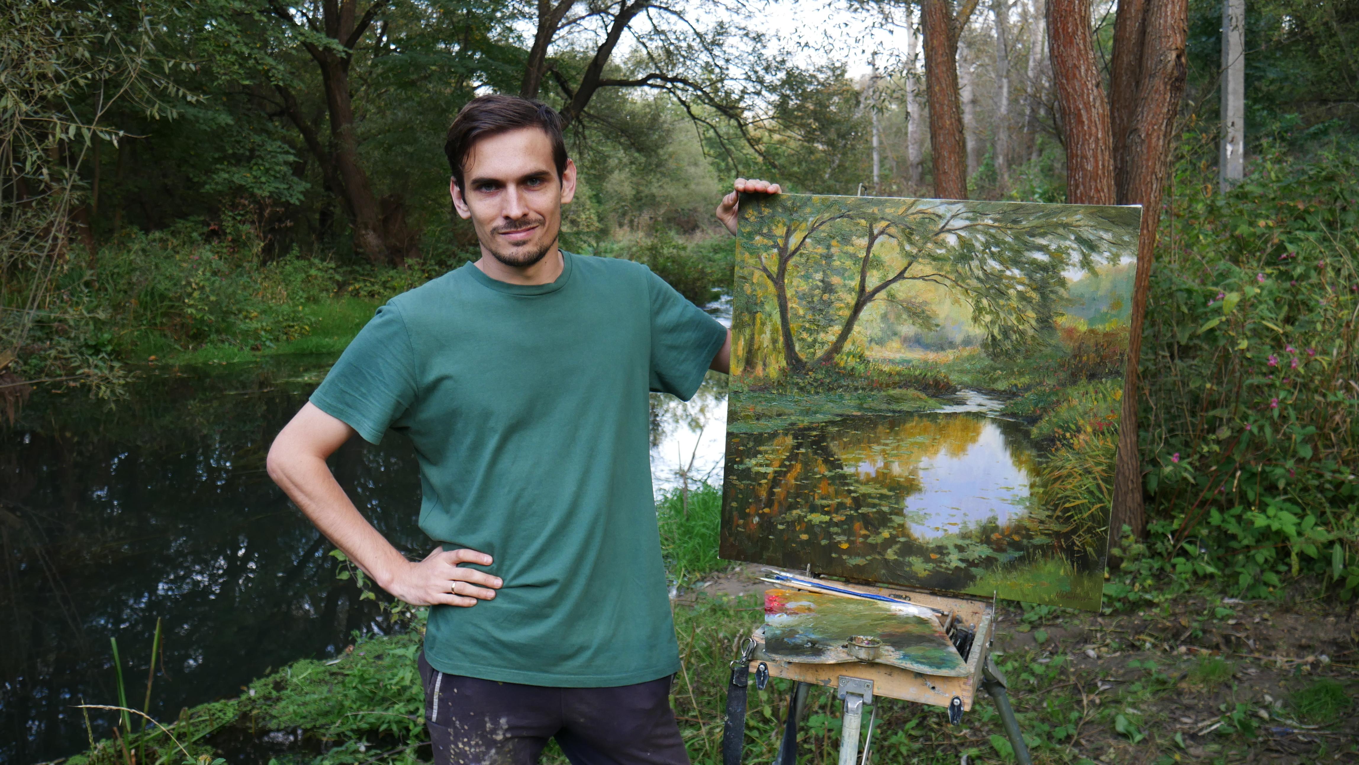 Autumn Mood - pintura de paisaje otoñal en venta 6