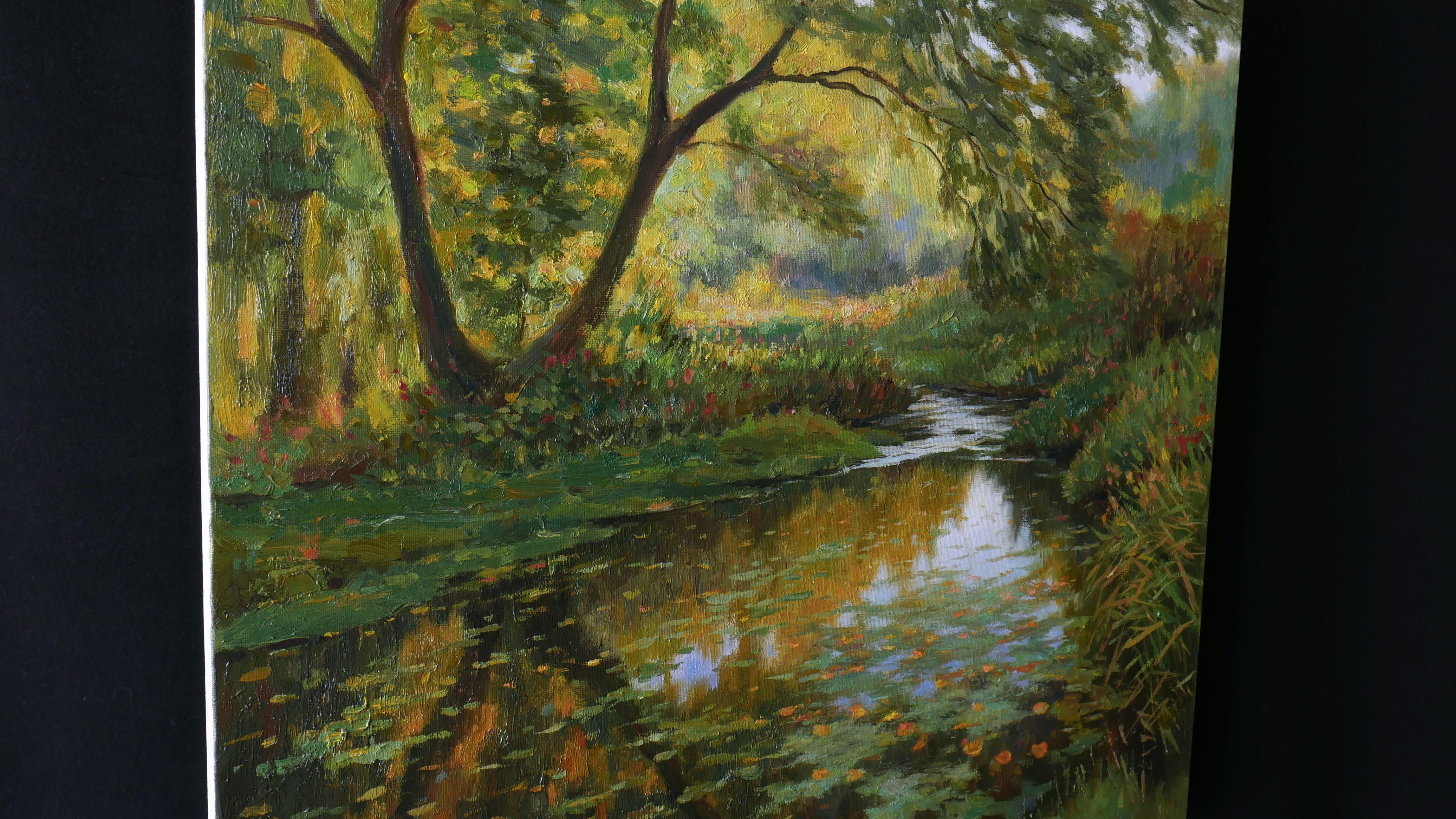 Autumn Mood - pintura de paisaje otoñal - Painting Impresionista de Nikolay Dmitriev