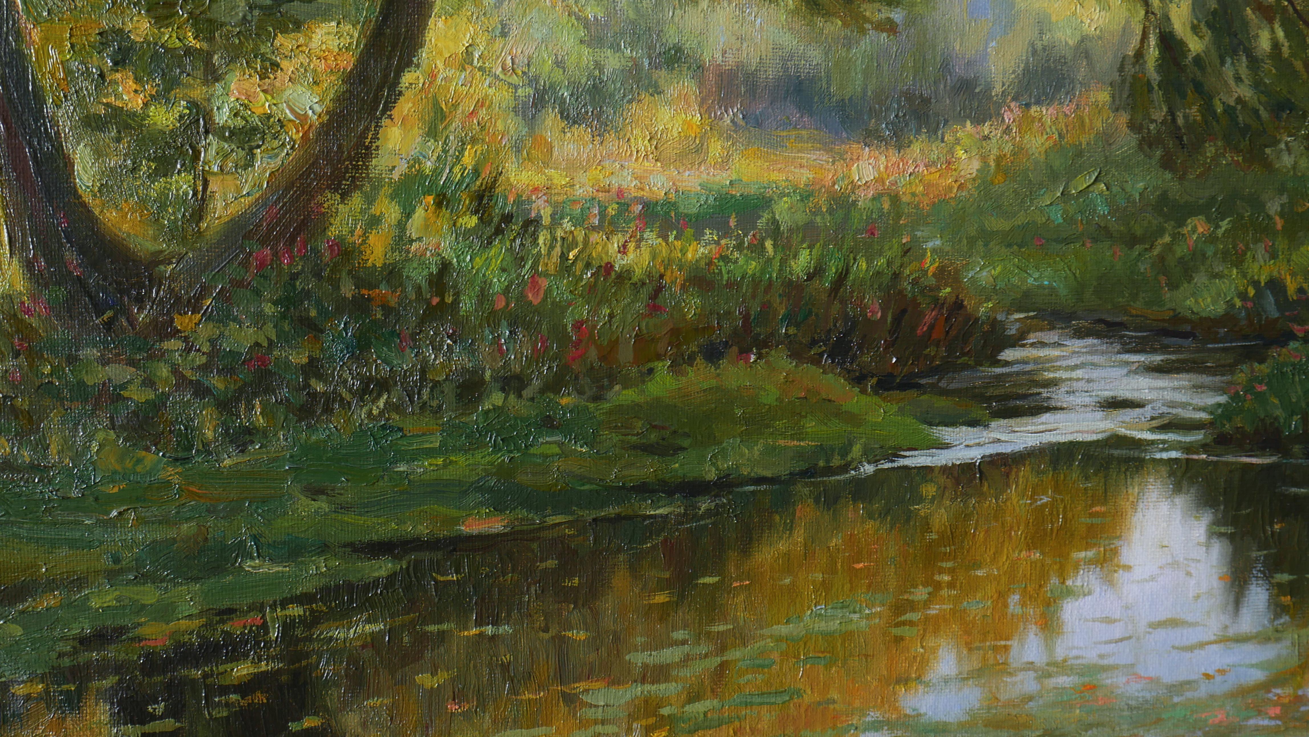 Autumn Mood - pintura de paisaje otoñal en venta 1