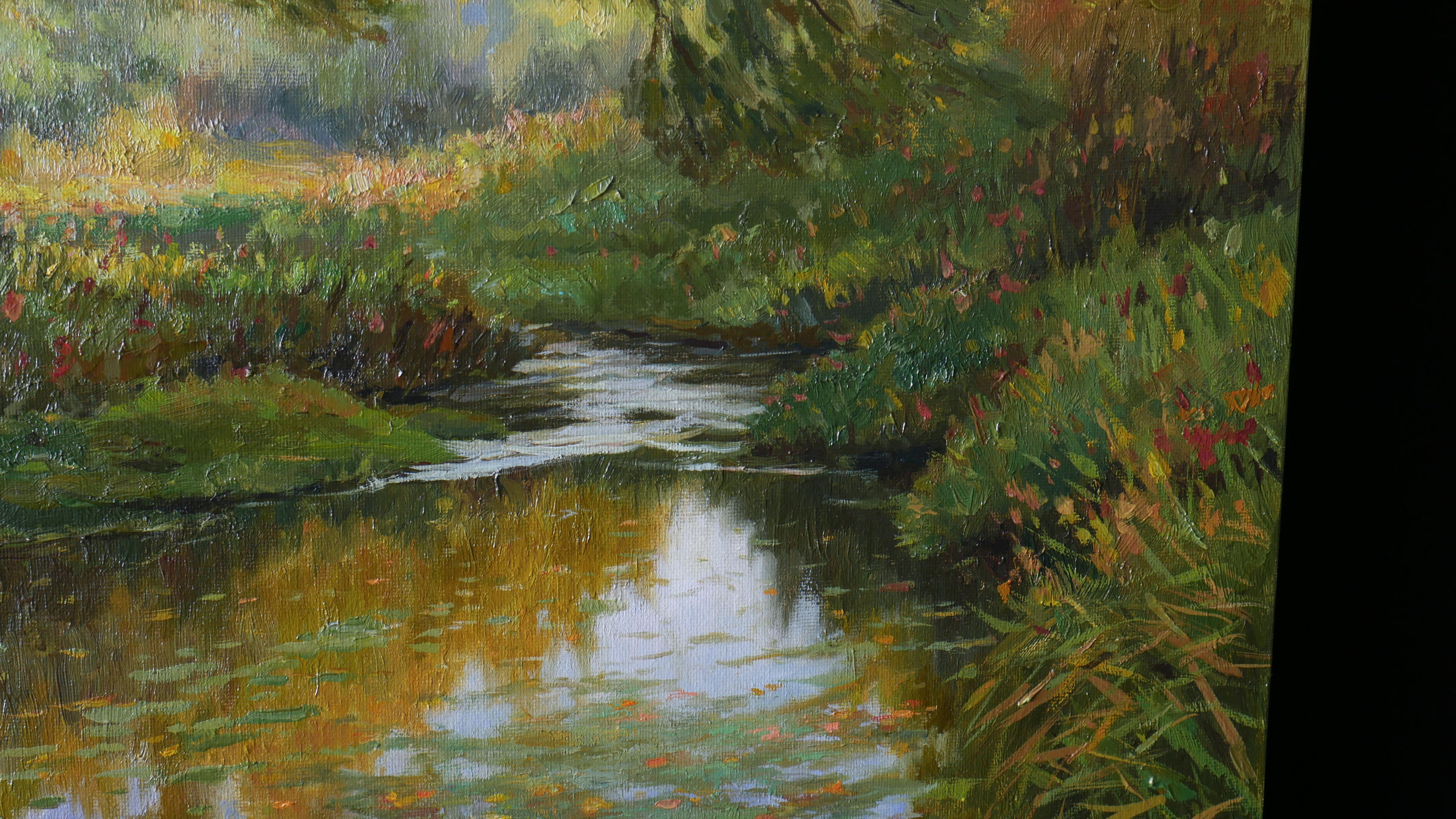 Autumn Mood - pintura de paisaje otoñal en venta 2
