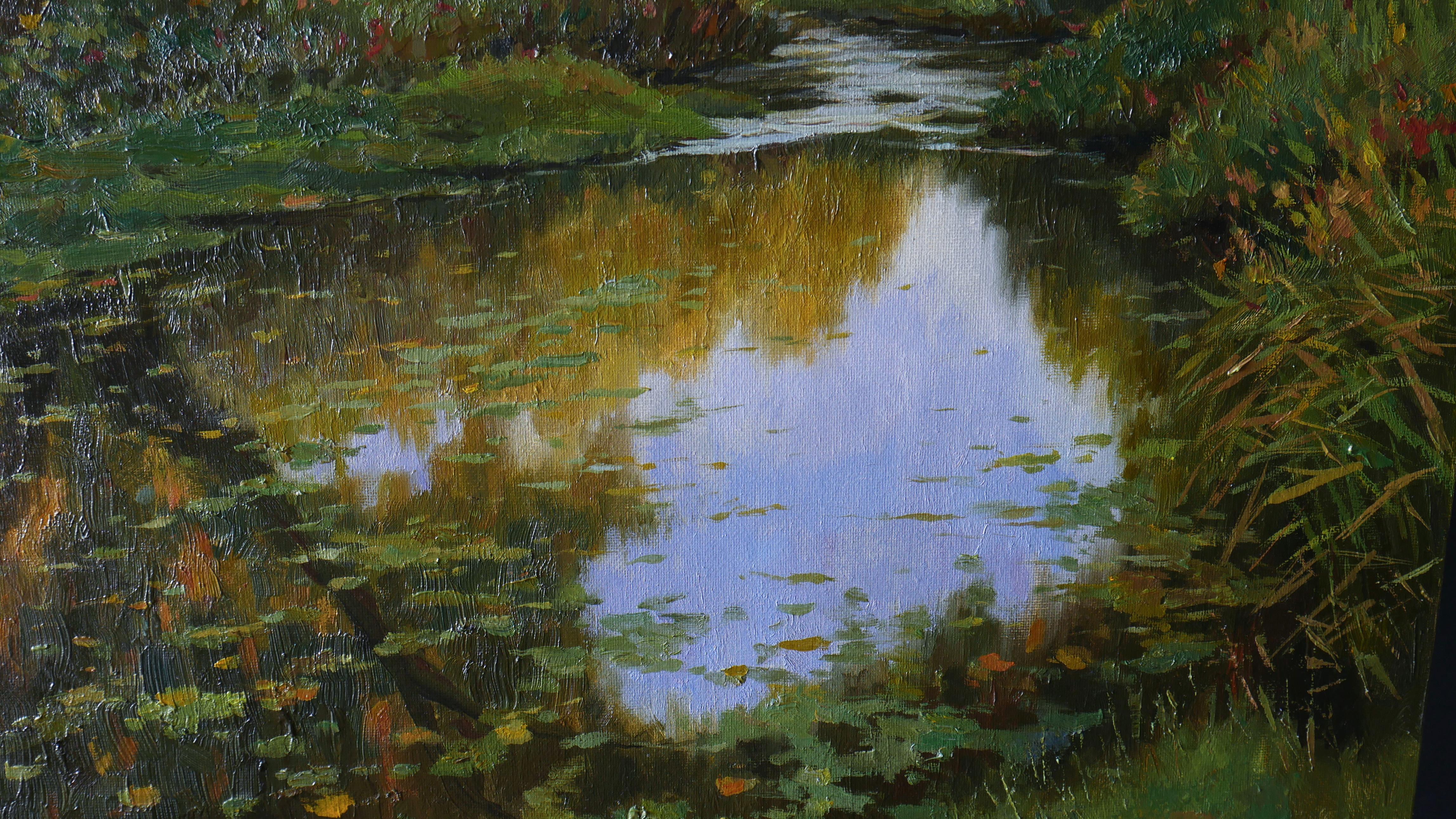 Mood d'automne - peinture de paysage d'automne en vente 4