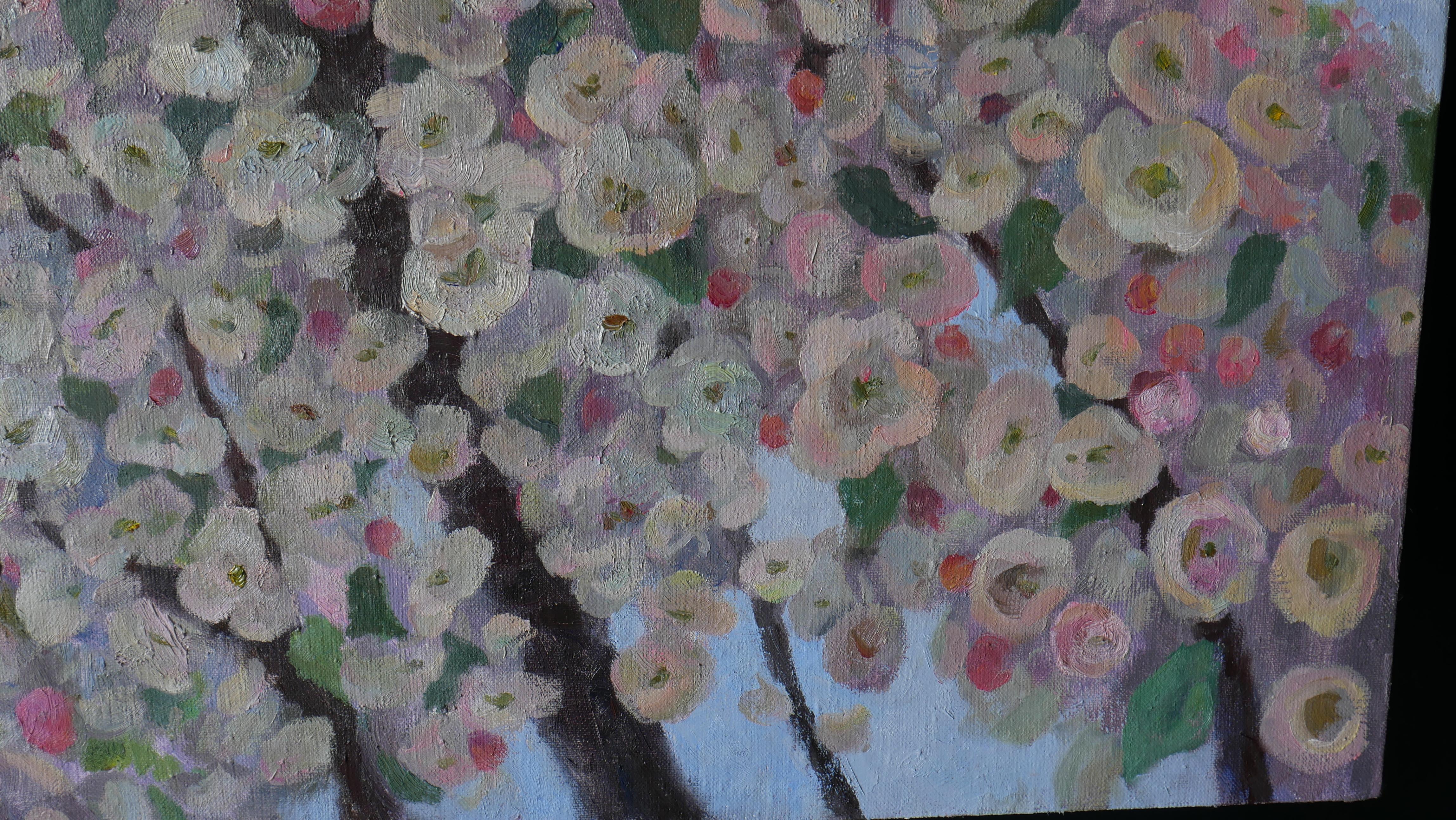 Blooming Apple Tree - original floral painting For Sale 8