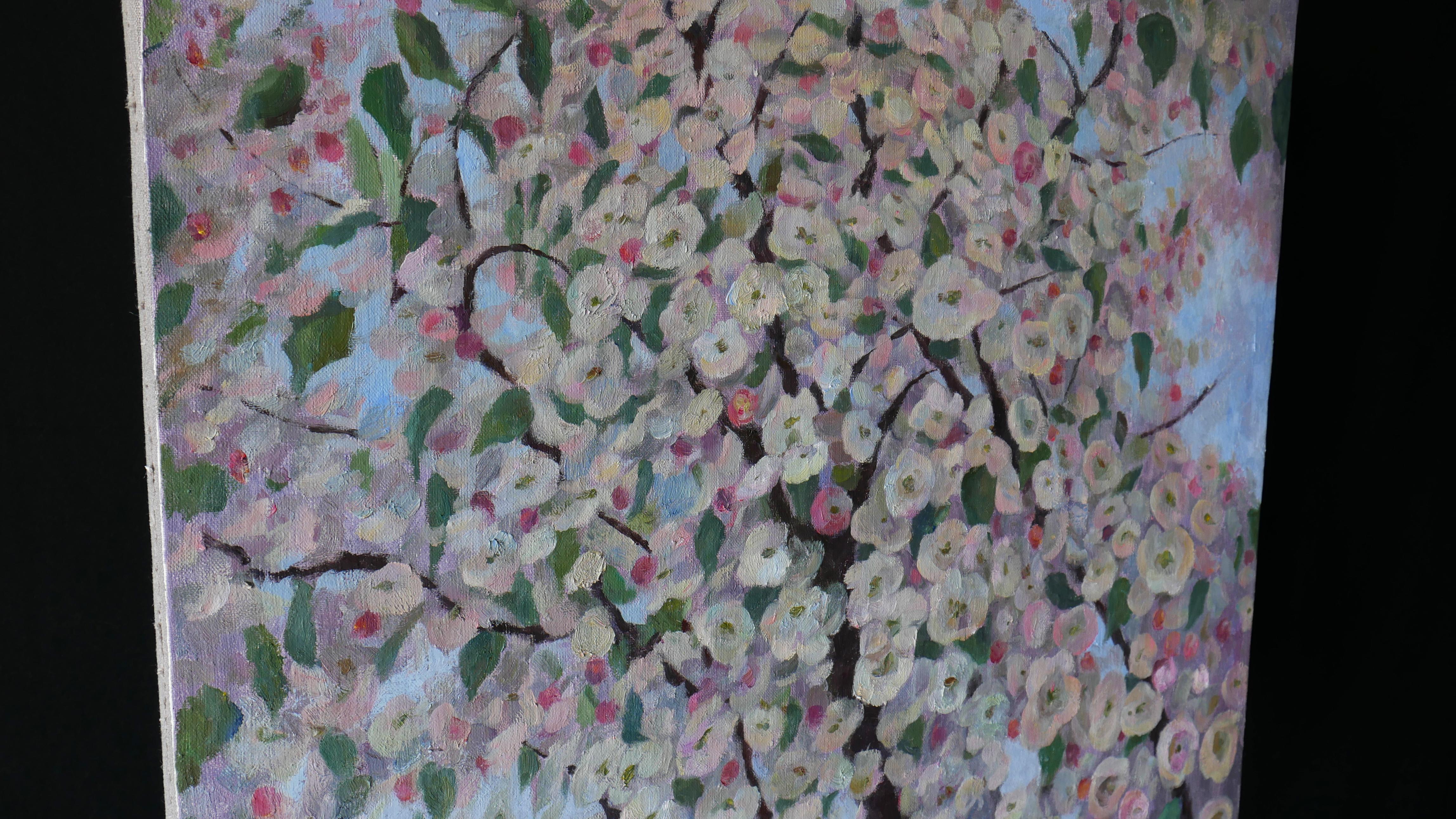 Blooming Apple Tree - original floral painting For Sale 3