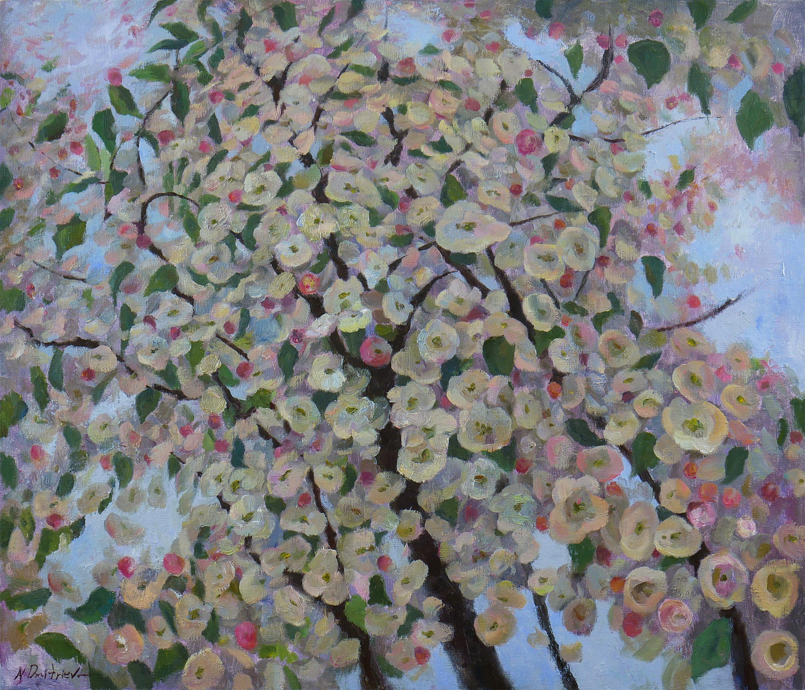 Blooming Apple Tree - original floral painting