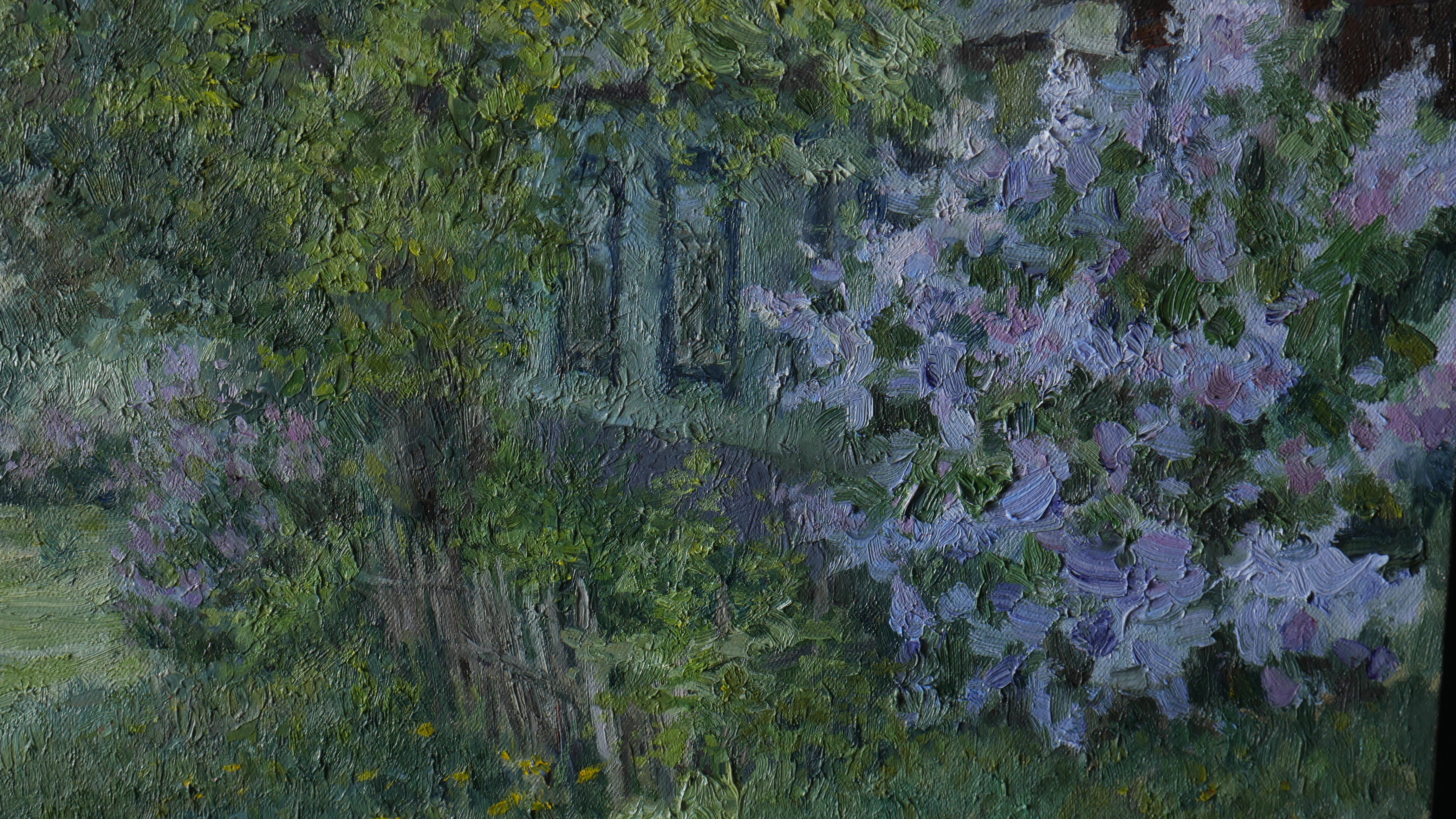Blooming Lilacs - lilacs painting For Sale 1
