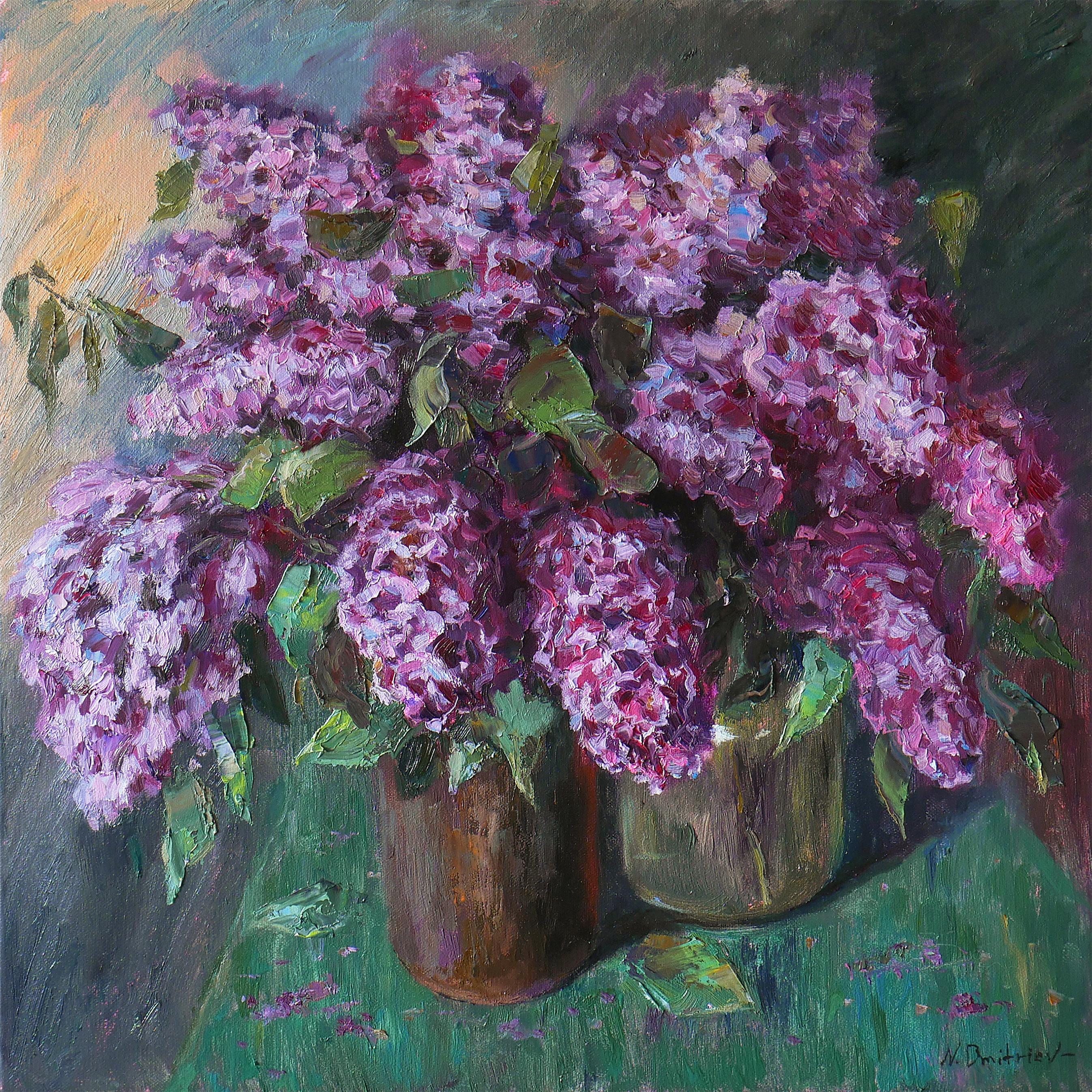 Nikolay Dmitriev Still-Life Painting - Bouquets Of Fragrant Lilacs