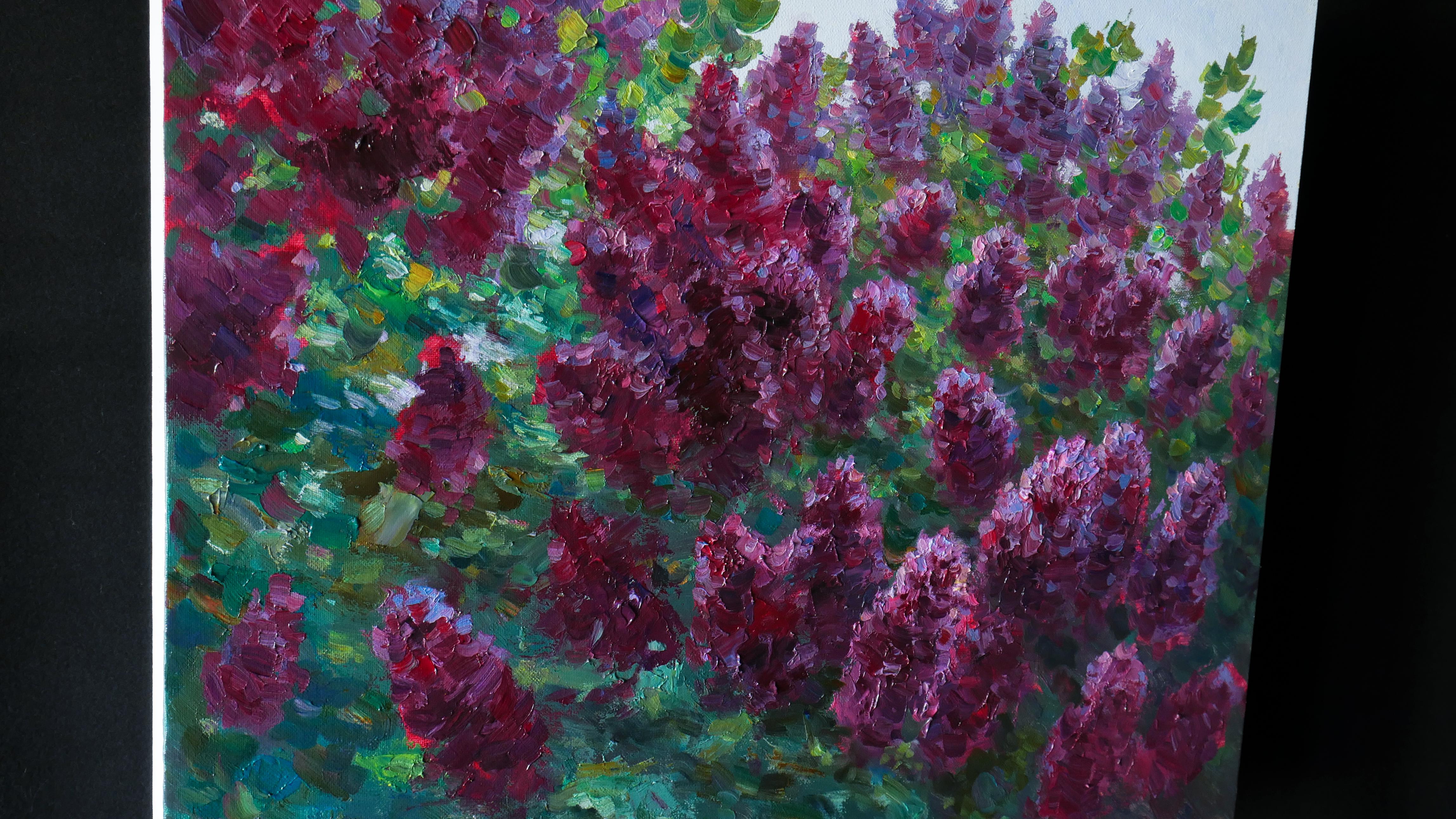 Branches Of Lilacs - Impressionist Painting by Nikolay Dmitriev