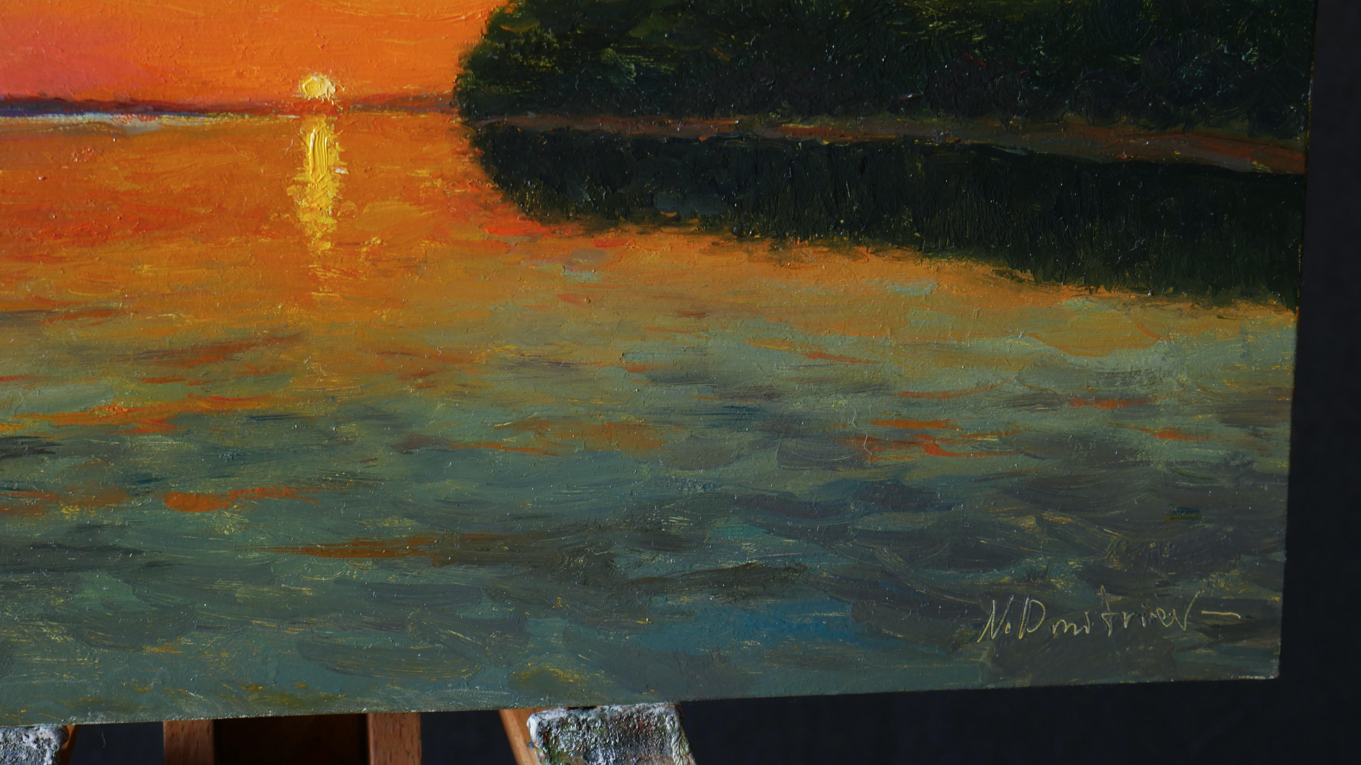 Close Of Day - river landscape painting For Sale 2
