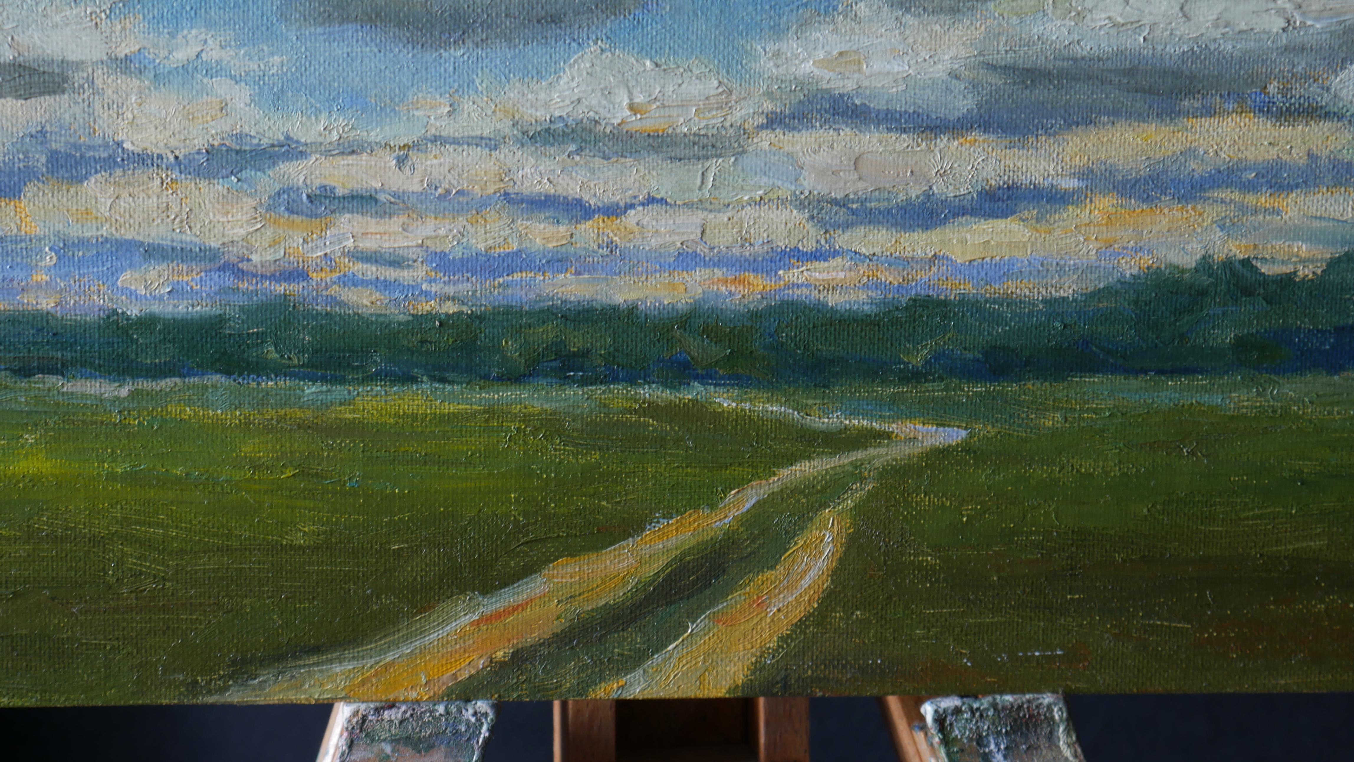 Clouds - original landscape, painting For Sale 2