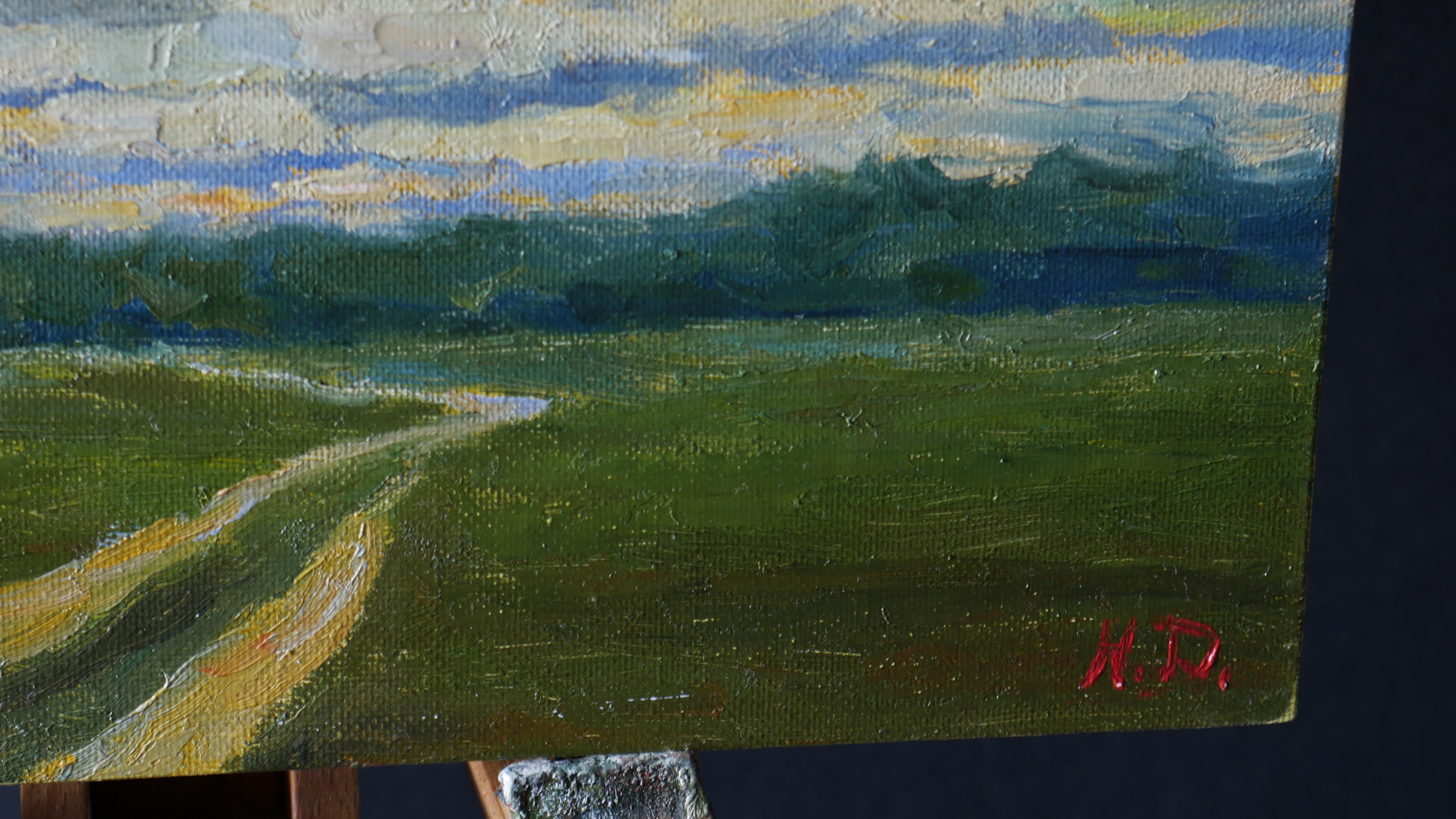 Clouds - original landscape, painting For Sale 3