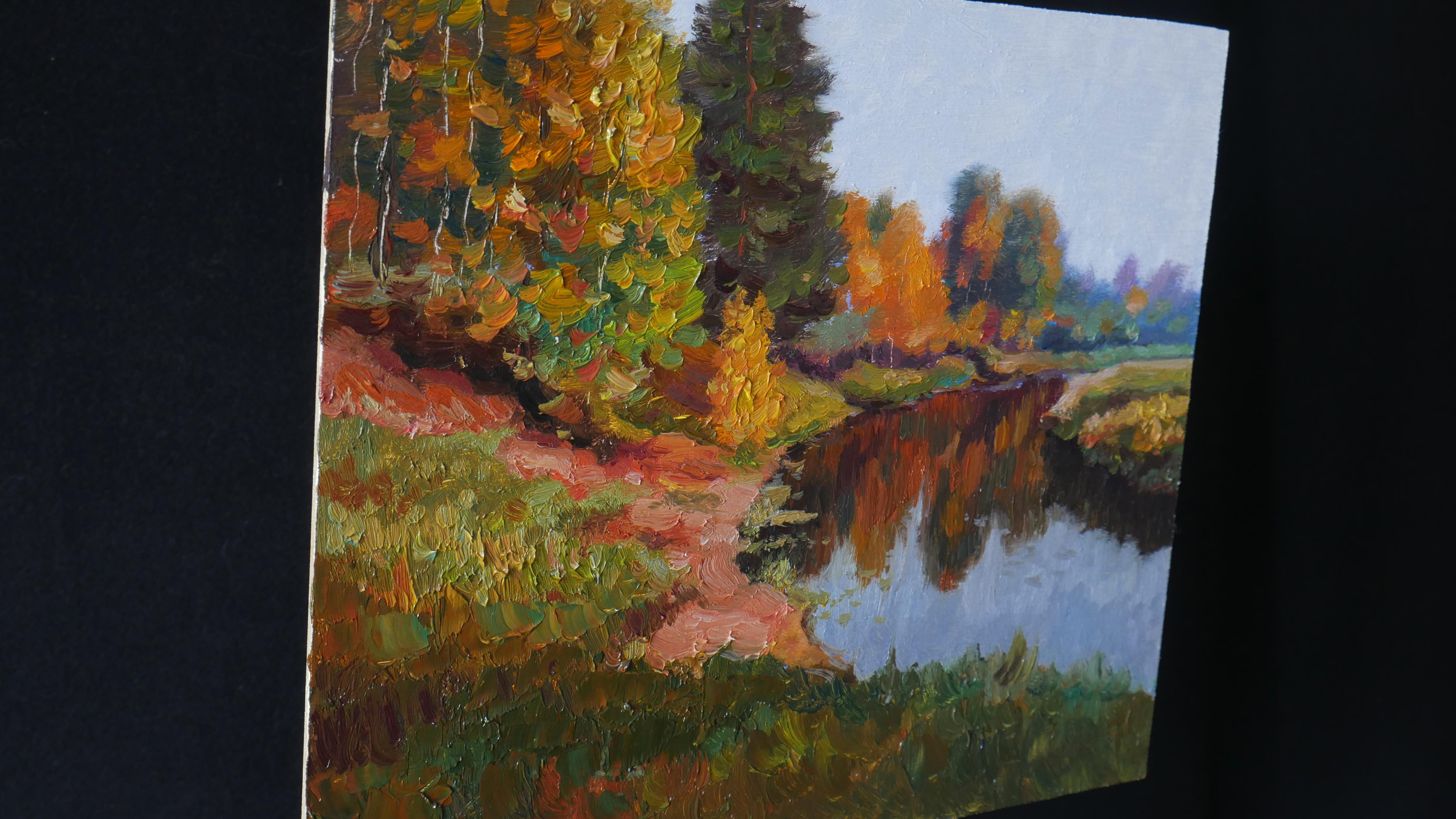 I colori dell'autunno - Painting Impressionismo di Nikolay Dmitriev