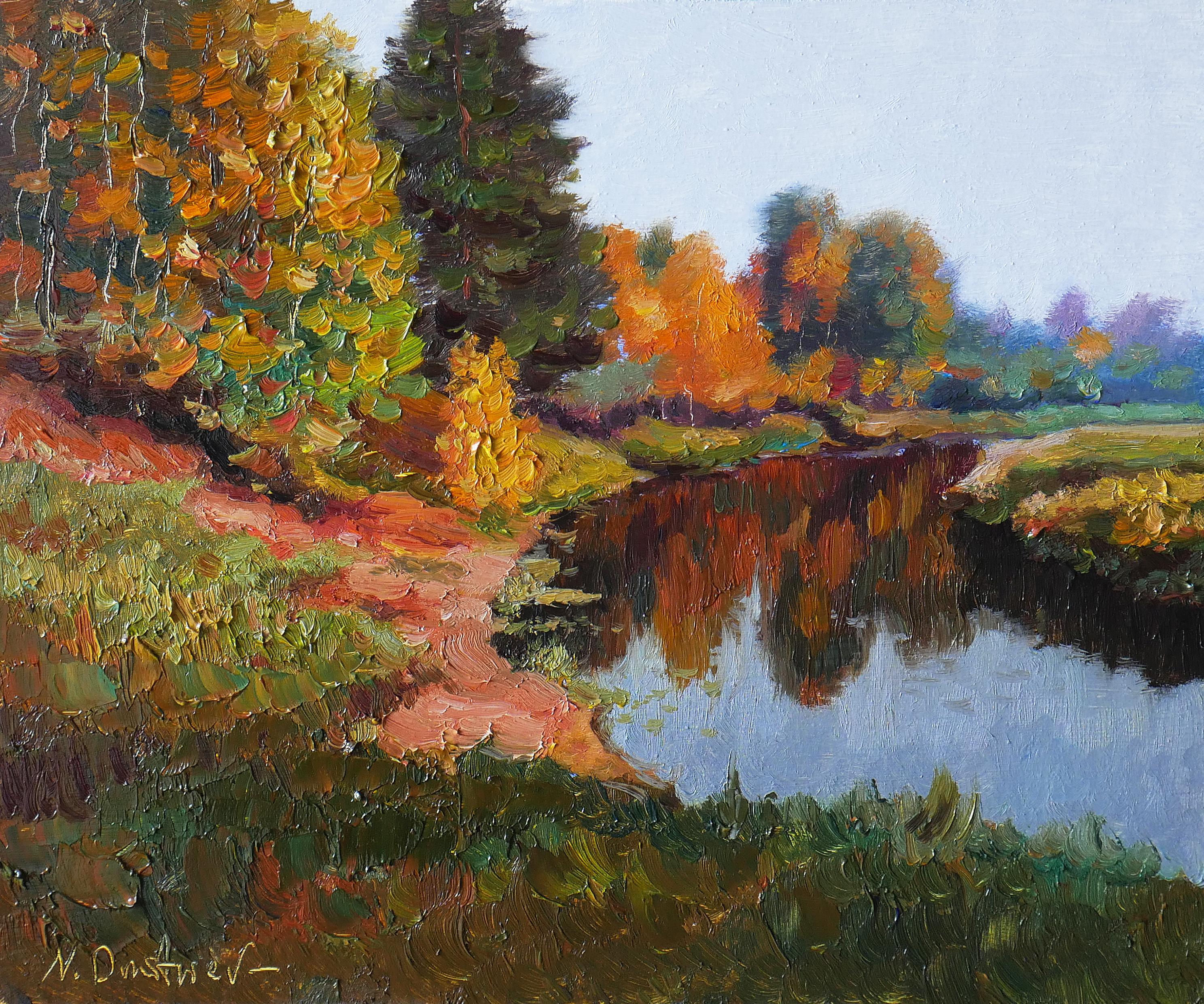 Landscape Painting di Nikolay Dmitriev - I colori dell'autunno