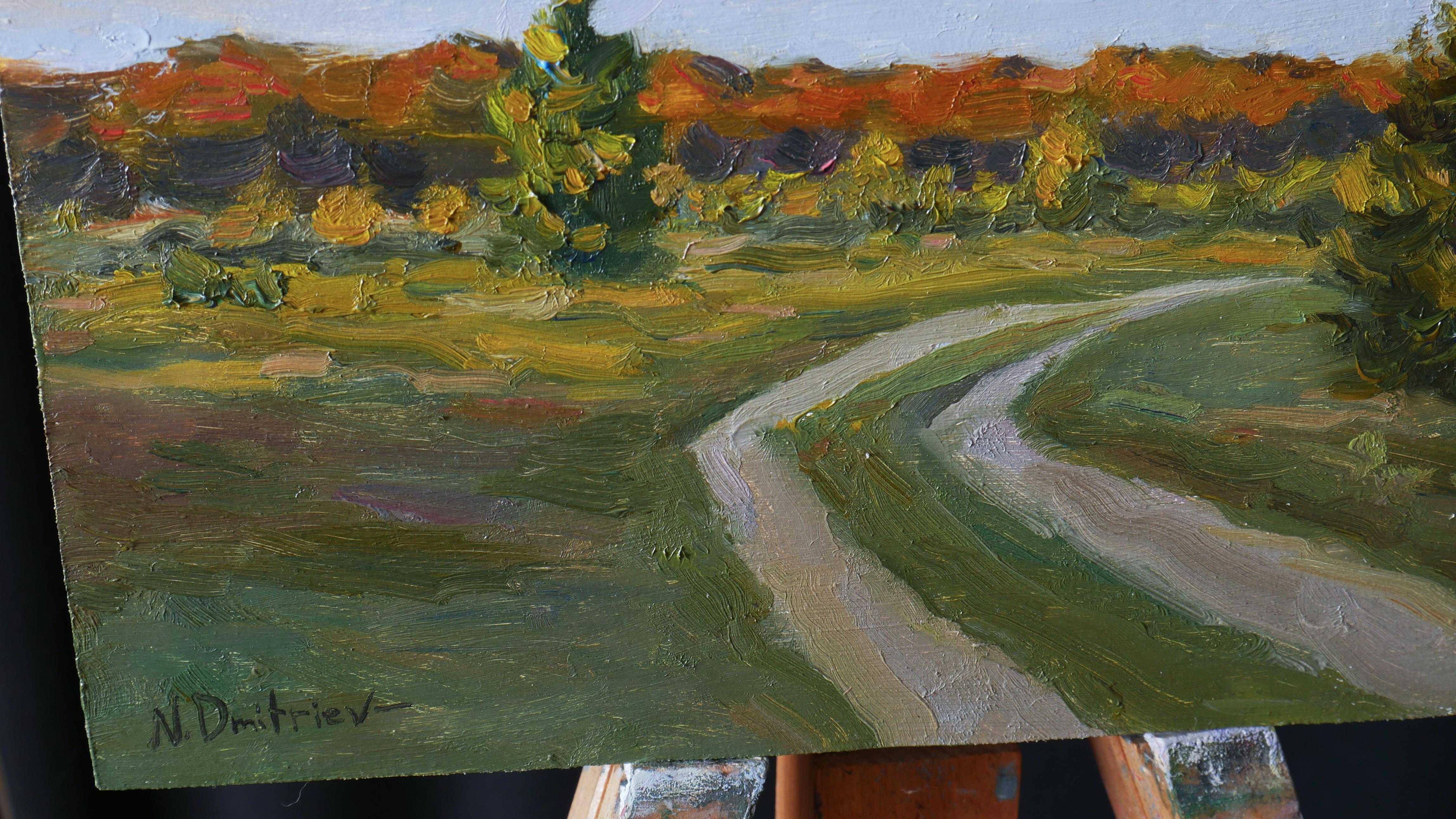Nuvole della sera. Pittura ad olio in vendita 1