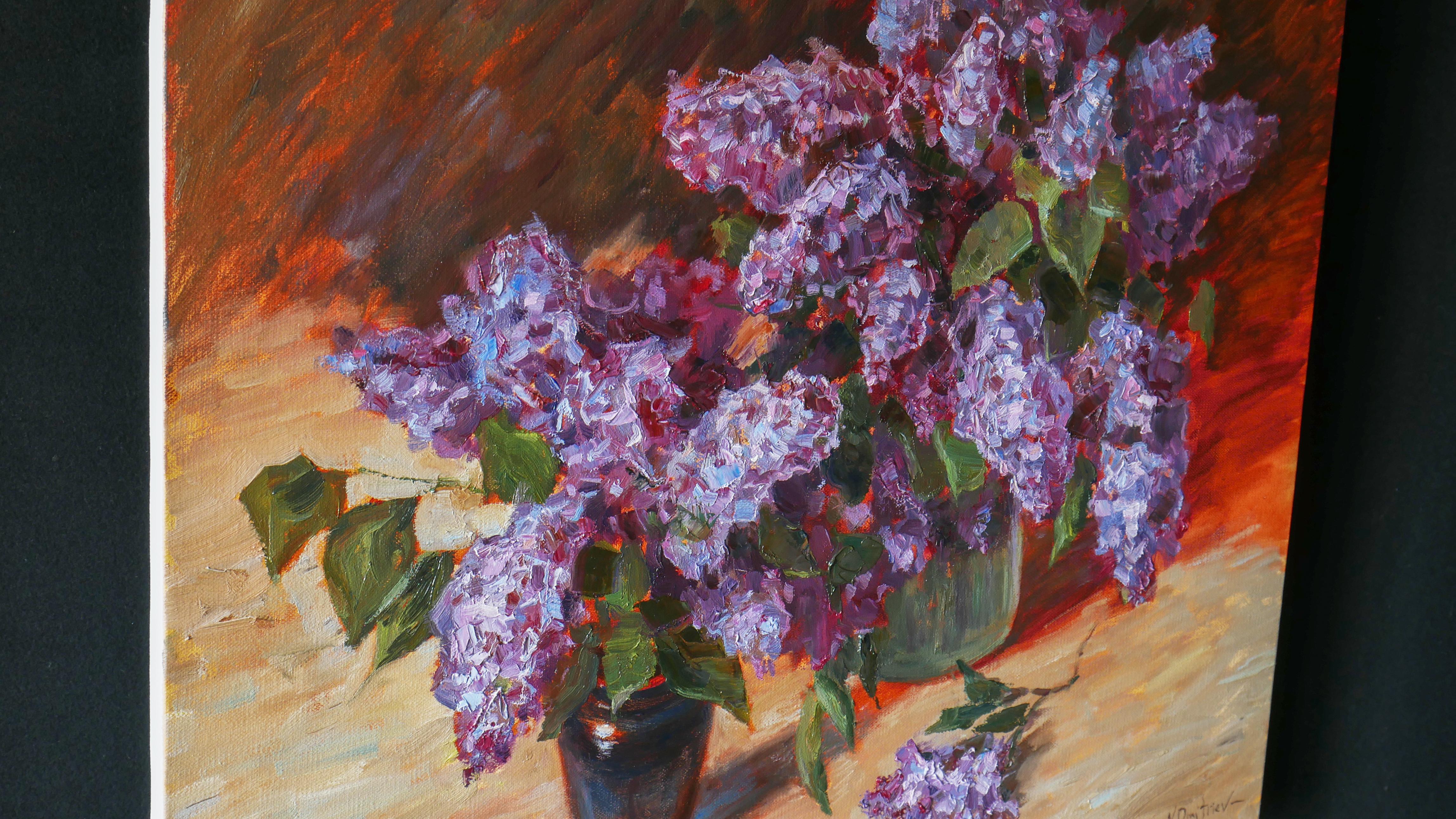 Fleurs du printemps - Impressionnisme Painting par Nikolay Dmitriev
