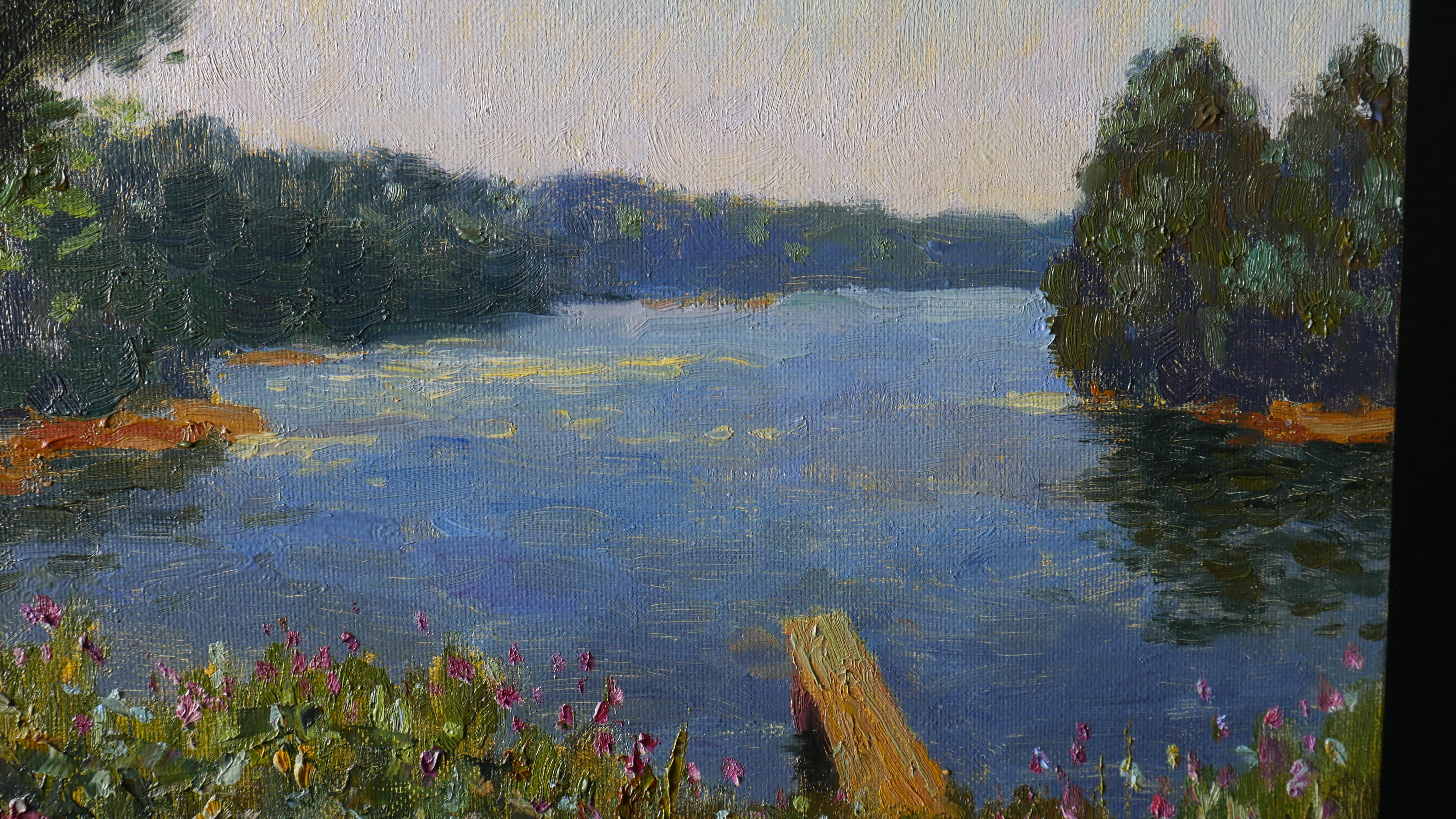 Hot Midday - original summer landscape, painting For Sale 1
