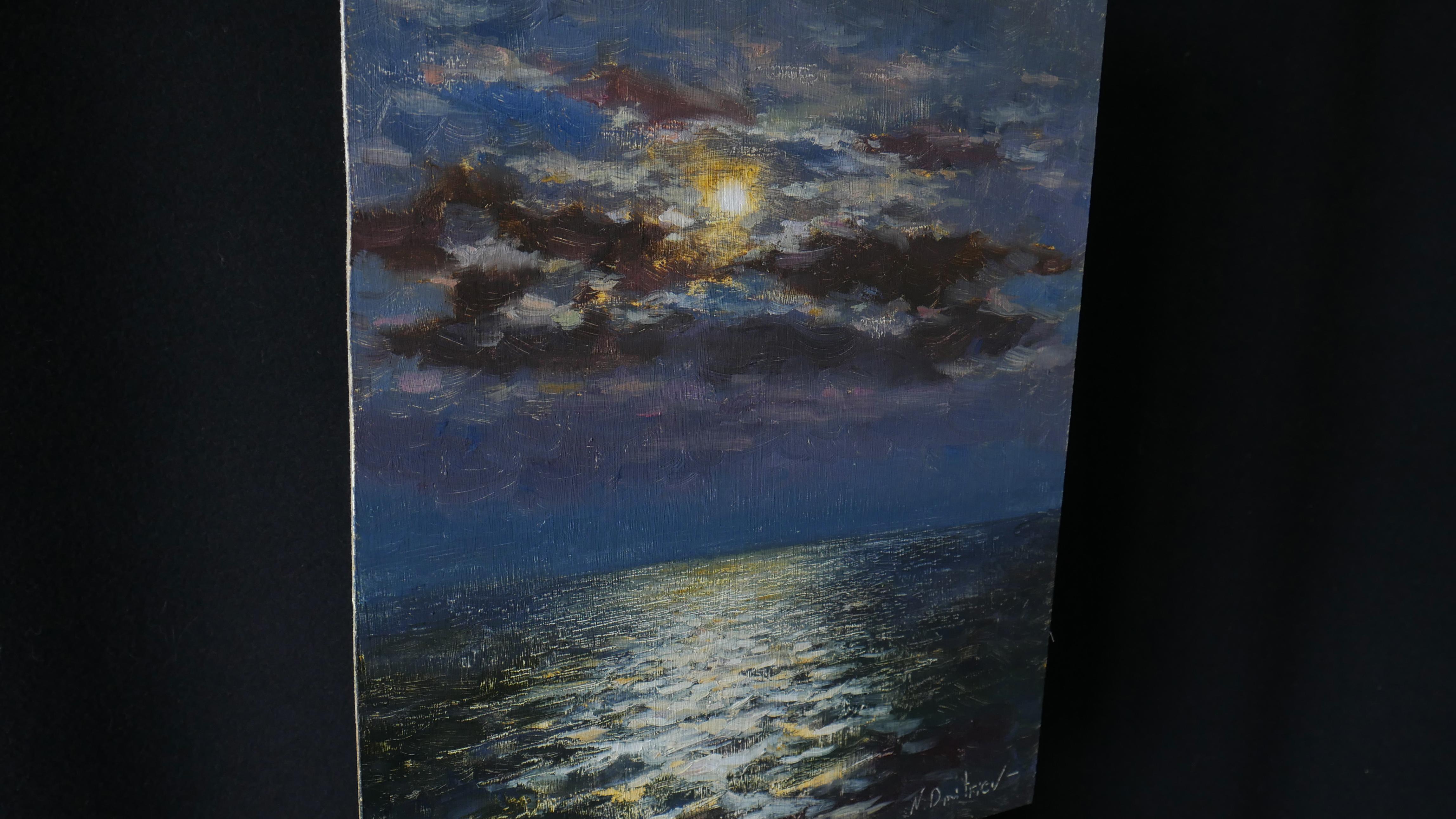 Light Of Deep Night - Impressionist Painting by Nikolay Dmitriev