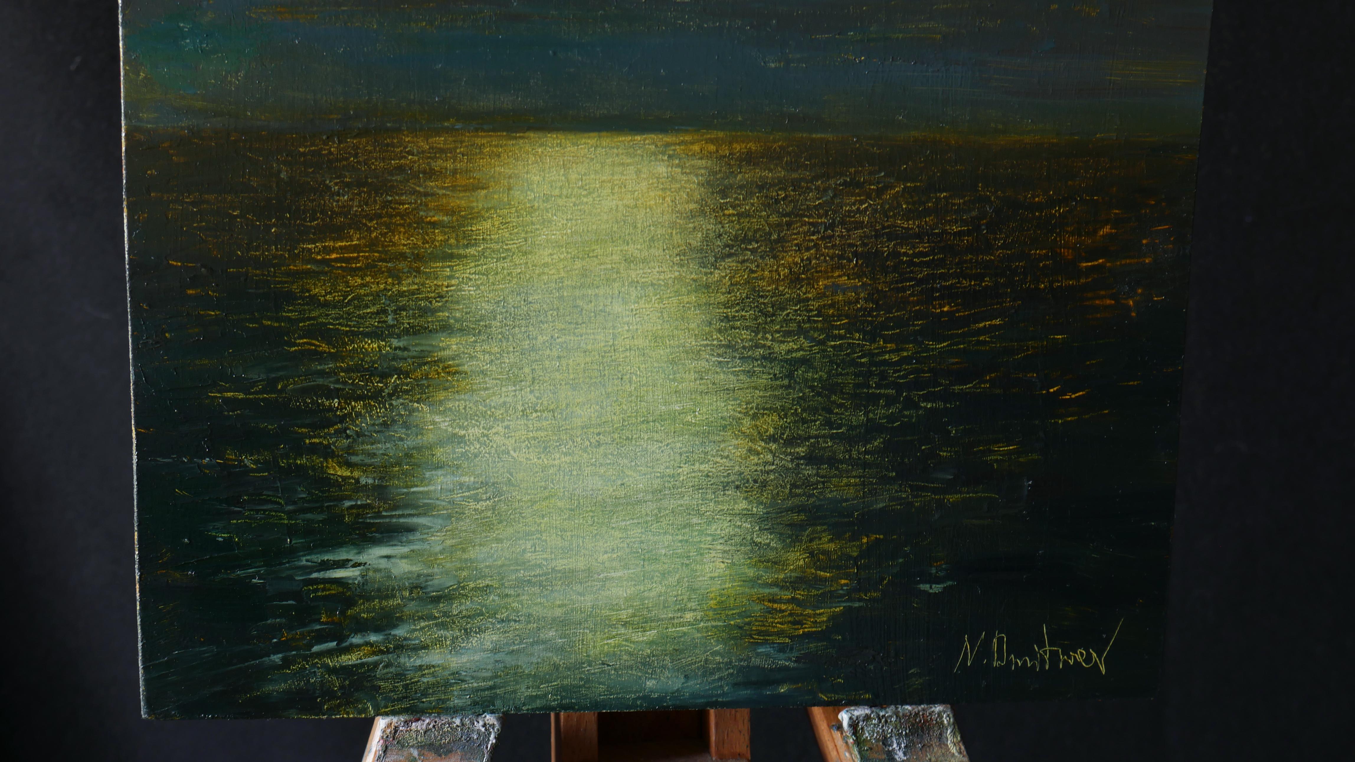 Light Of Night - night landscape painting For Sale 1
