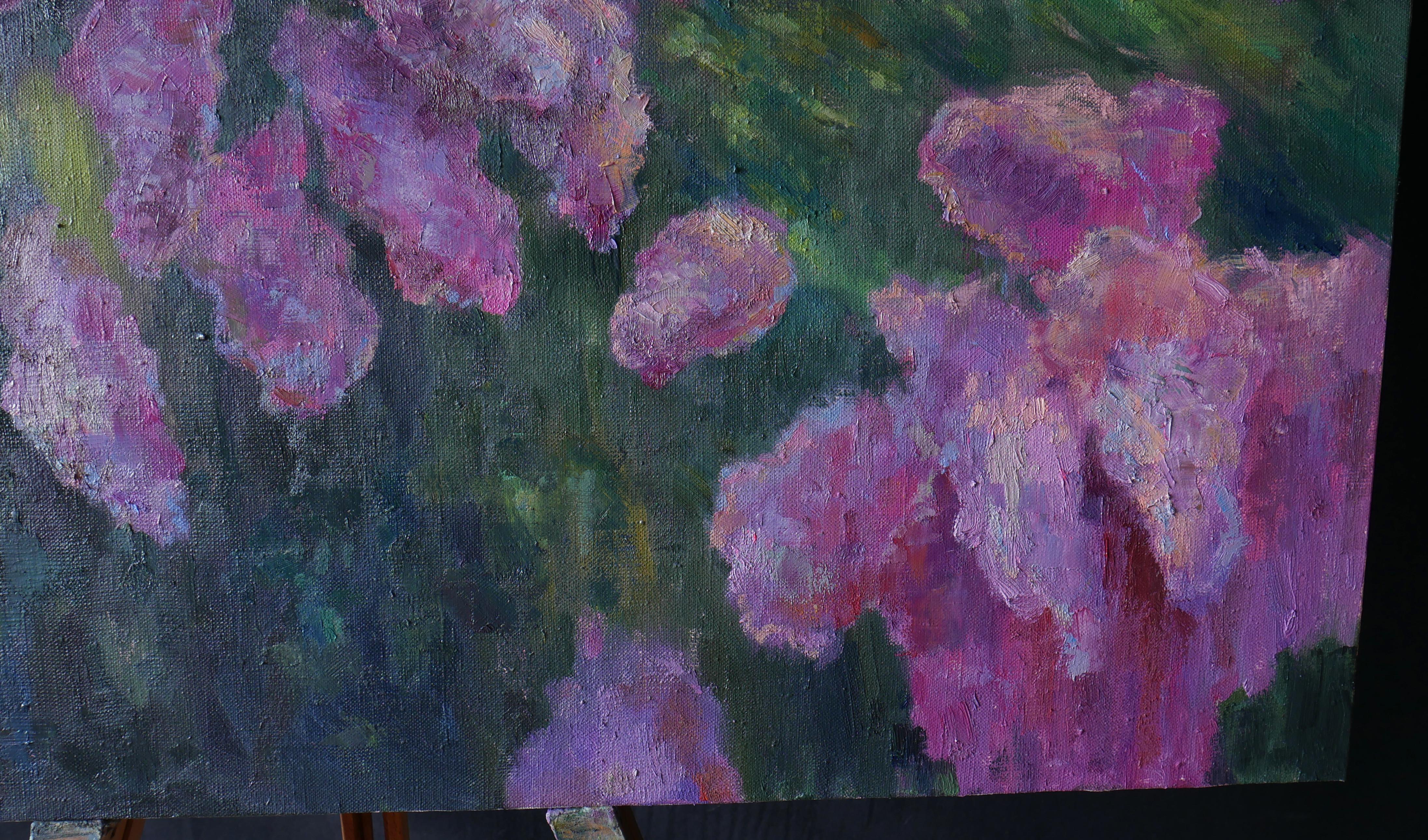 Lilacs Fading Into Light - sunny floral painting For Sale 8