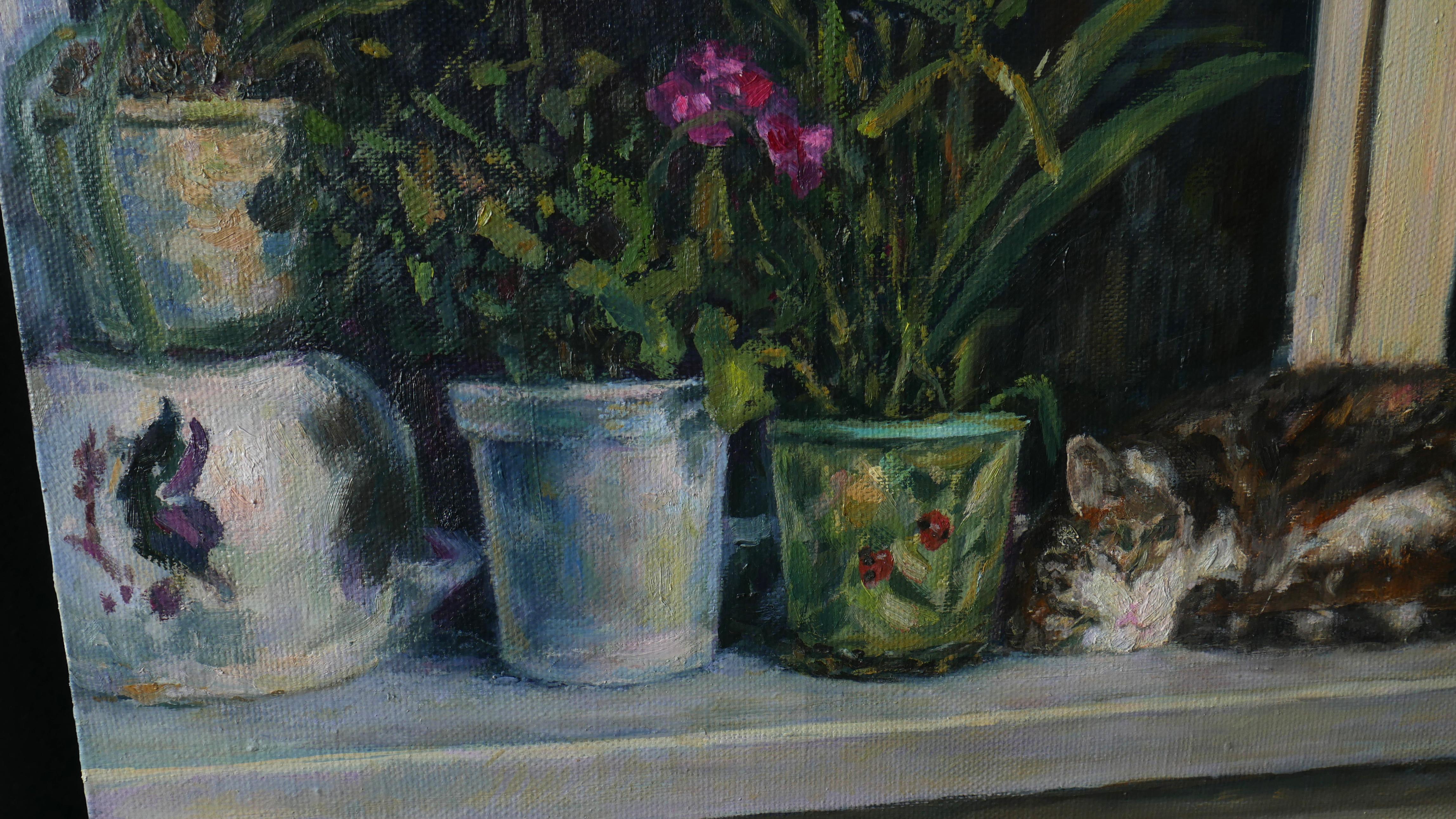 Marqués se quedó dormido. Pintura al óleo en venta 8