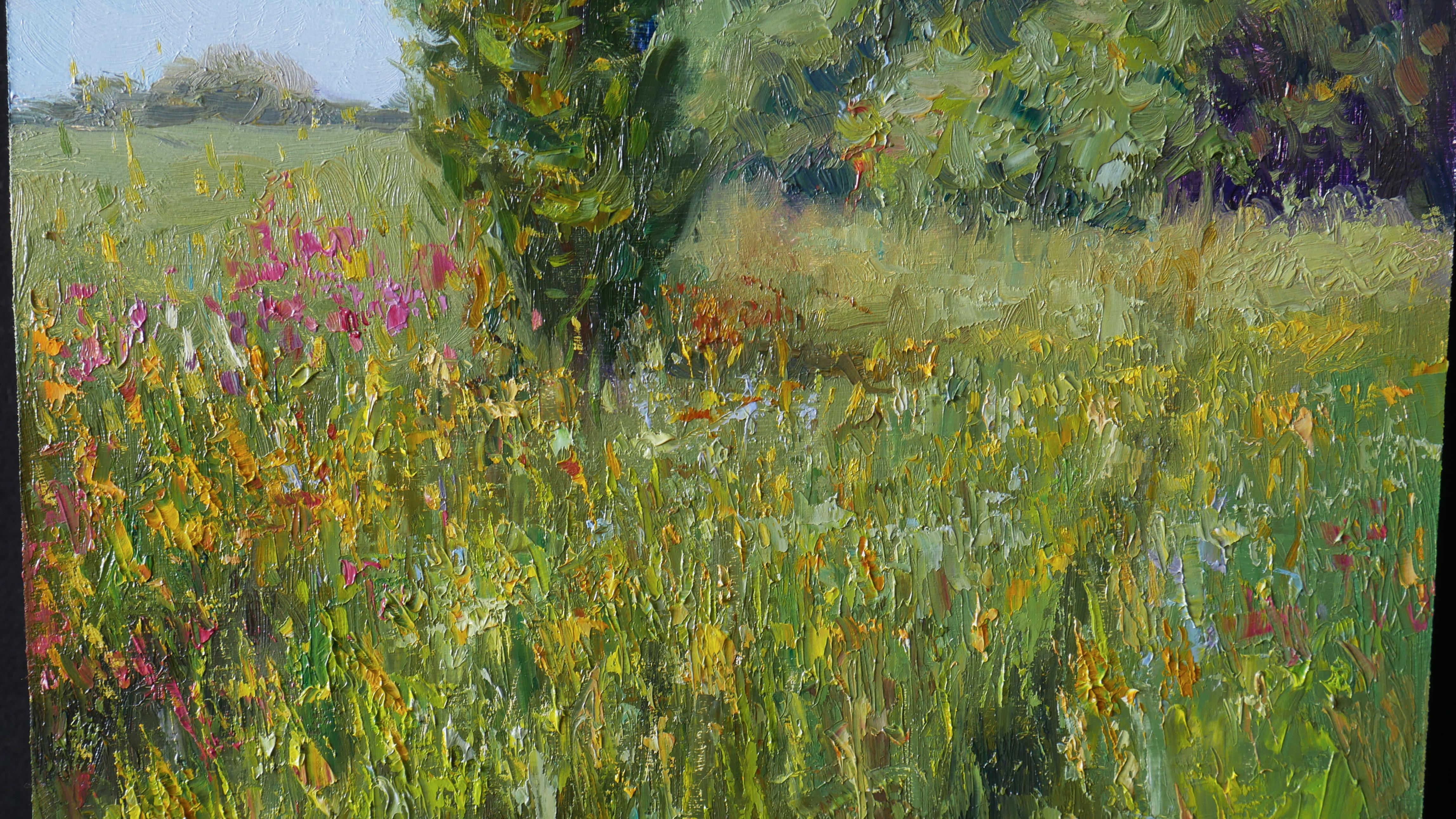 Pittura plein air estiva professionale.

L'immagine è dell'autore e originale. È firmato sul fronte e anche intitolato e firmato sul retro. Il dipinto è accompagnato dal Certificato di Autenticità.
Materiali utilizzati: olio su tavola.
Dimensioni: