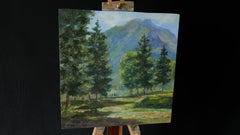 Morning in the mountains - mountain landscape painting