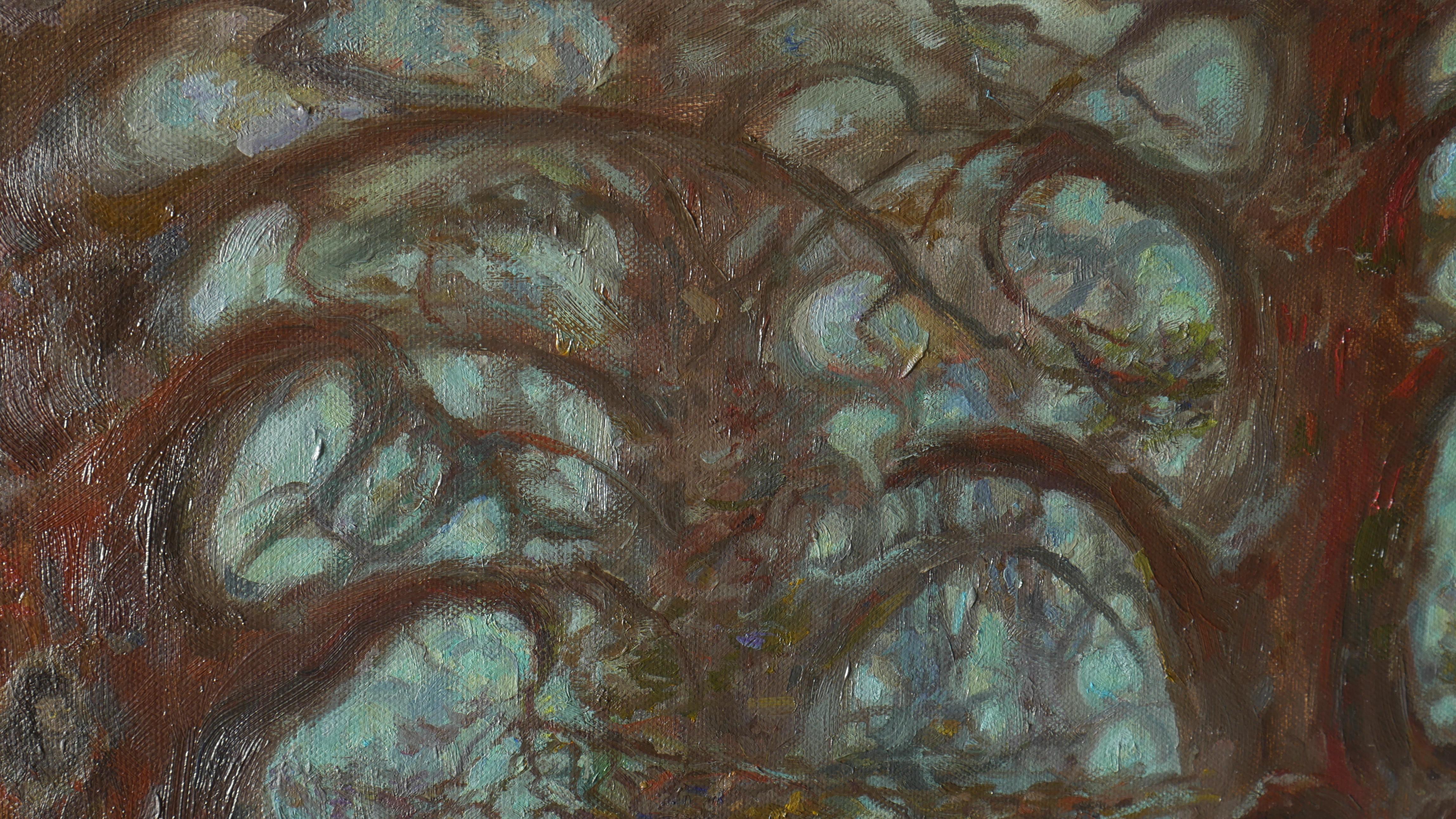 Mysterious Forest From The Fairy Tales Of My Childhood - painting For Sale 7