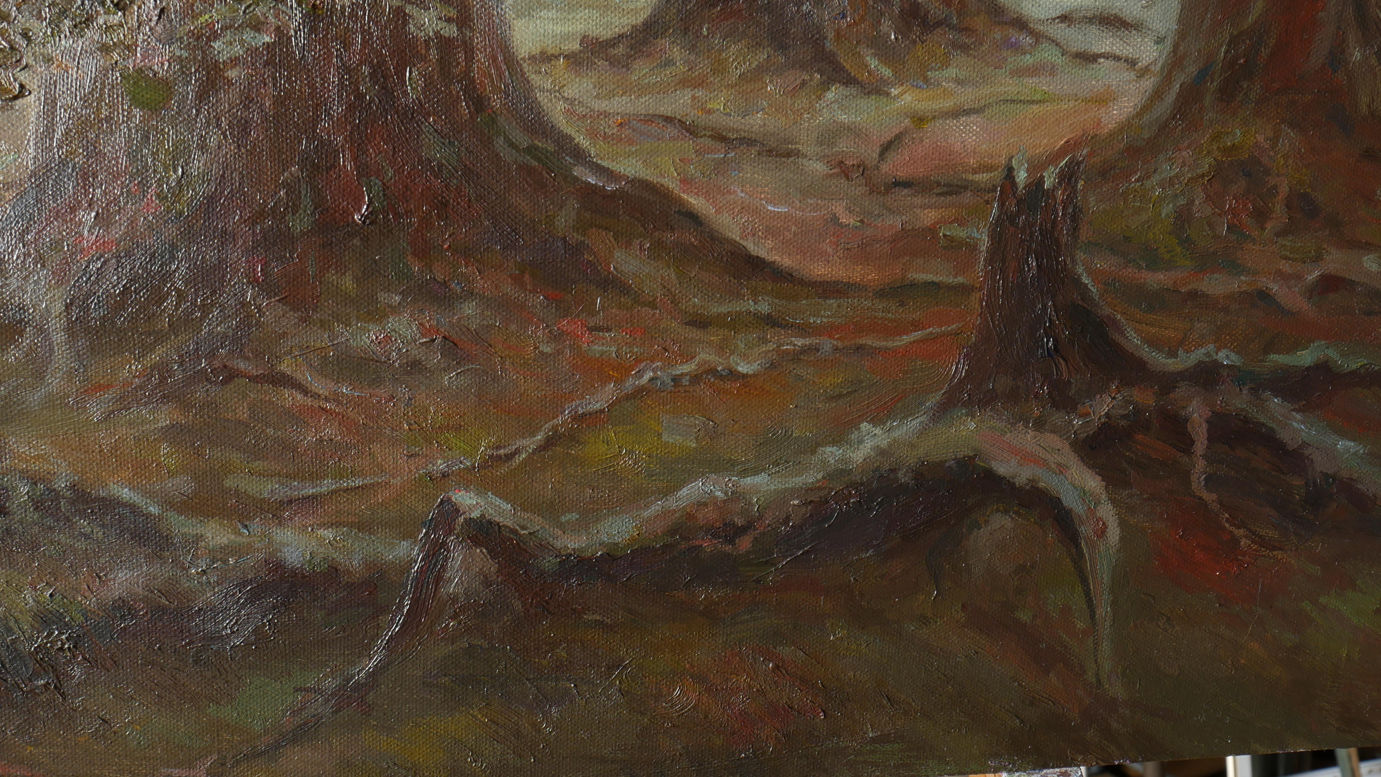 Mysterious Forest From The Fairy Tales Of My Childhood - painting For Sale 9