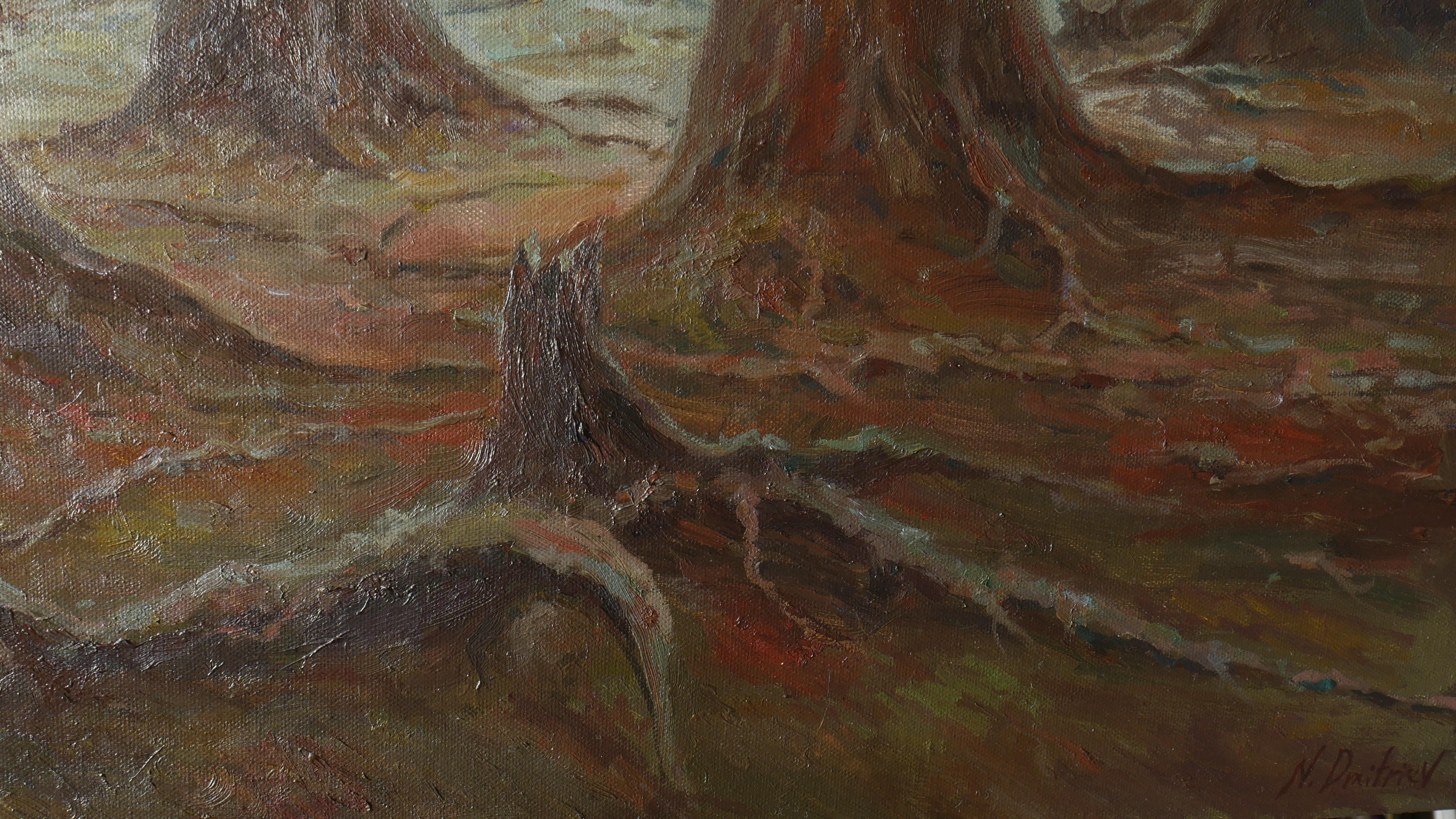 Mysterious Forest From The Fairy Tales Of My Childhood - painting For Sale 10