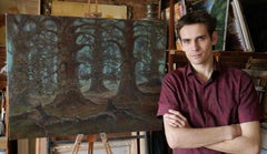 La forêt mystérieuse des contes de fées de mon enfance - peinture