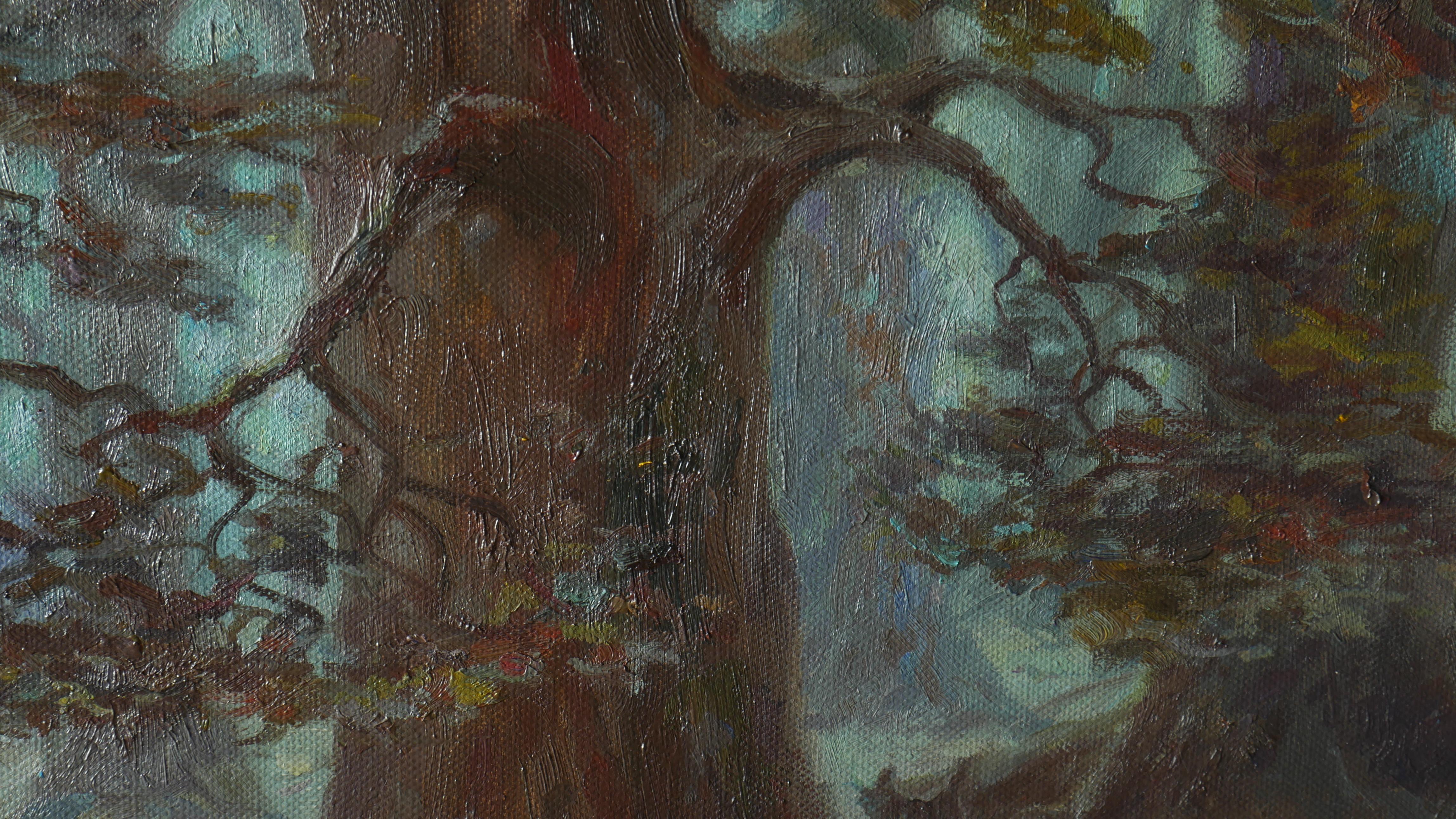 Mysterious Forest From The Fairy Tales Of My Childhood - painting For Sale 5