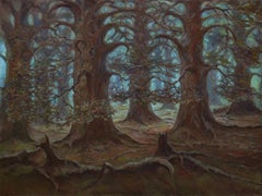 La forêt mystérieuse des contes de fées de mon enfance - peinture